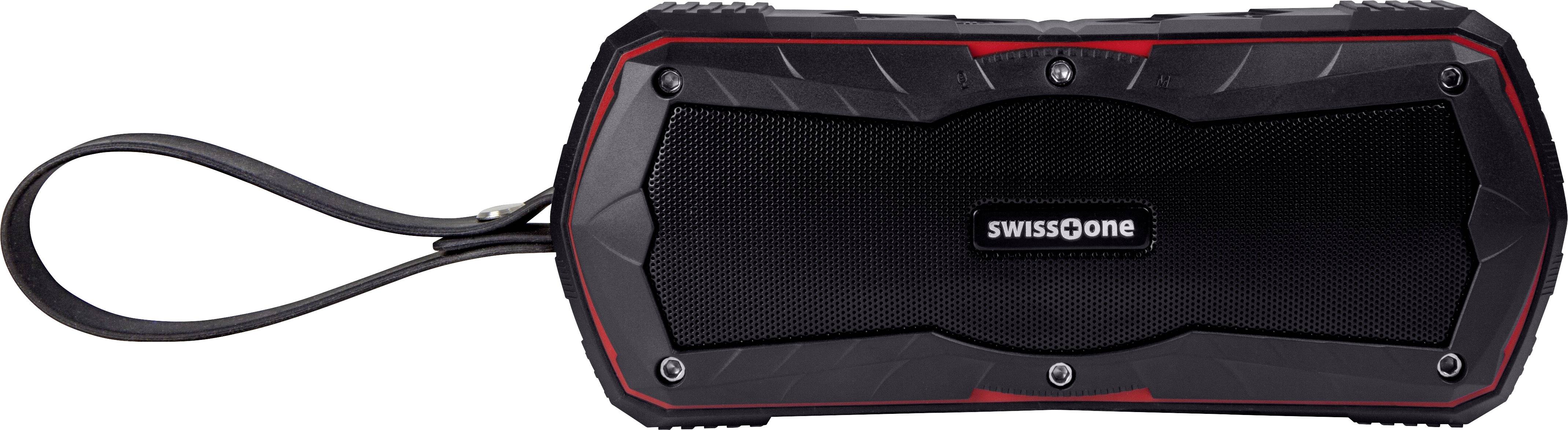 swisstone BX 310 Bluetooth® Lautsprecher Freisprechfunktion Schwarz, Rot