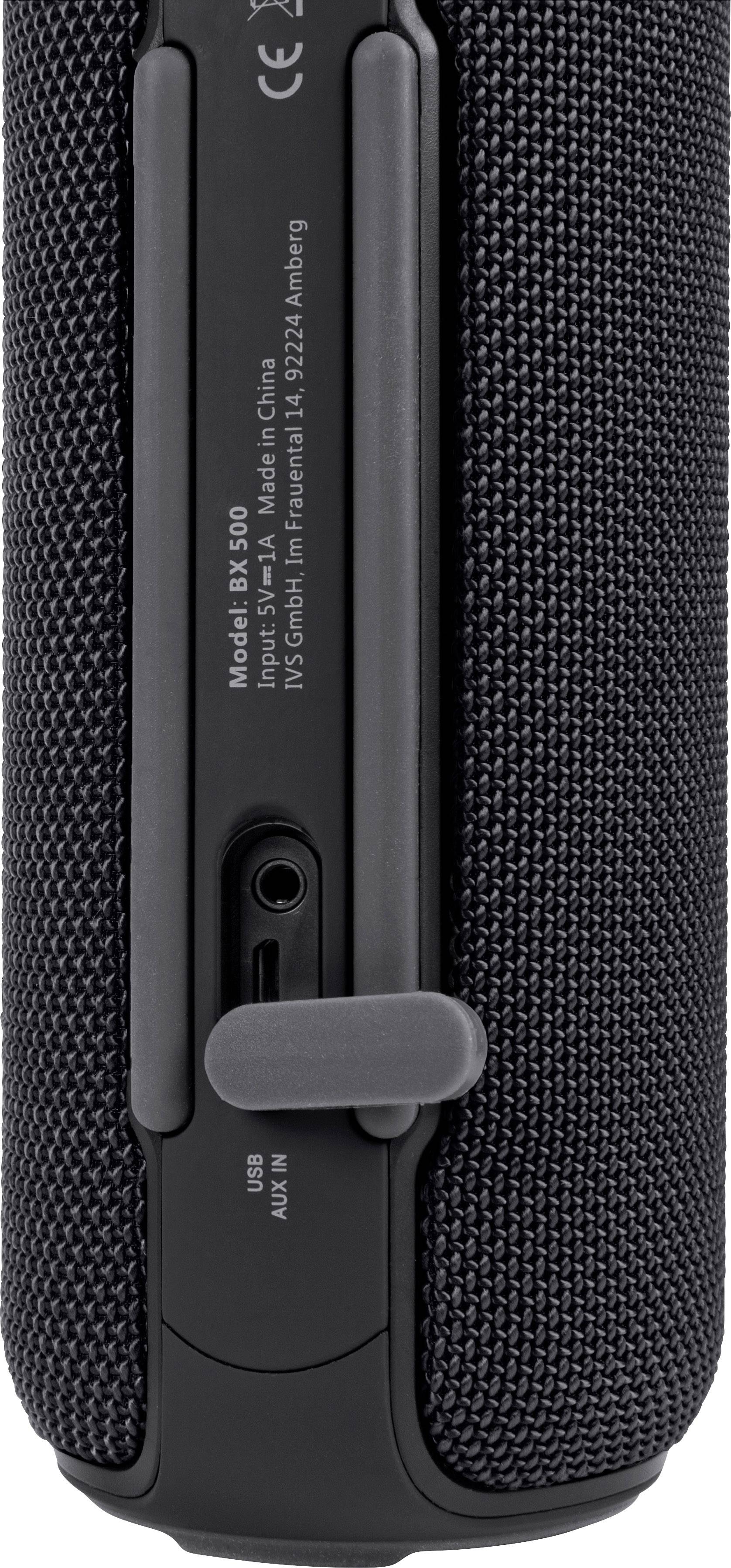 Swisstone BX 500 Bluetooth® Lautsprecher Freisprechfunktion, spritzwassergeschützt Schwarz