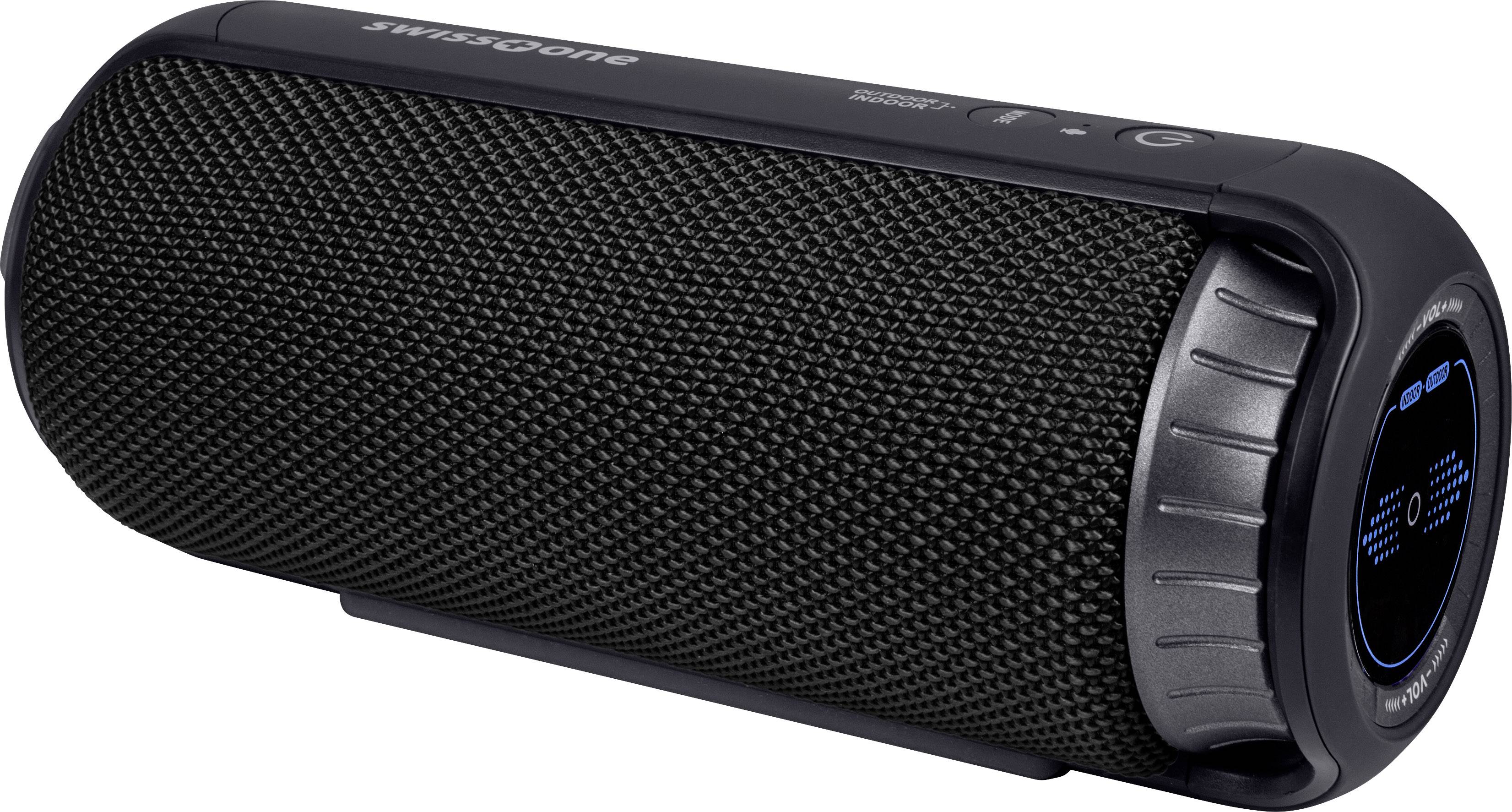 Swisstone BX 500 Bluetooth® Lautsprecher Freisprechfunktion, spritzwassergeschützt Schwarz
