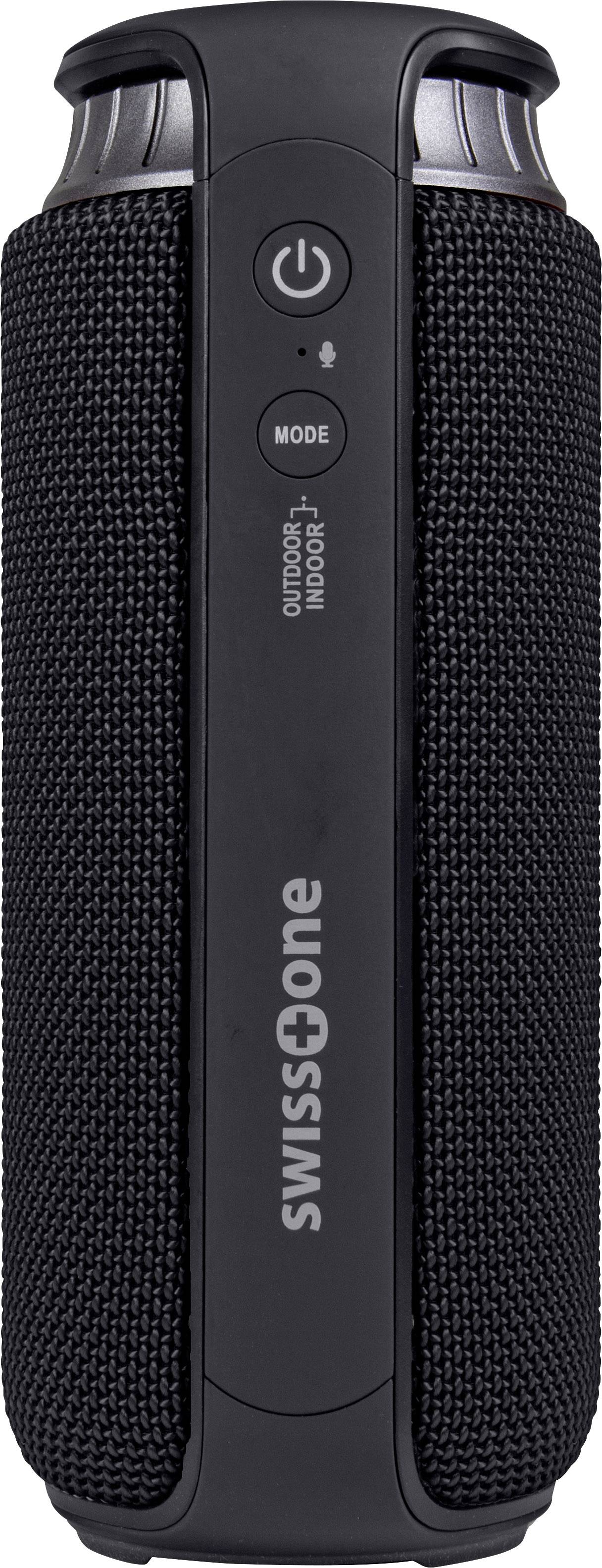 Swisstone BX 500 Bluetooth® Lautsprecher Freisprechfunktion, spritzwassergeschützt Schwarz