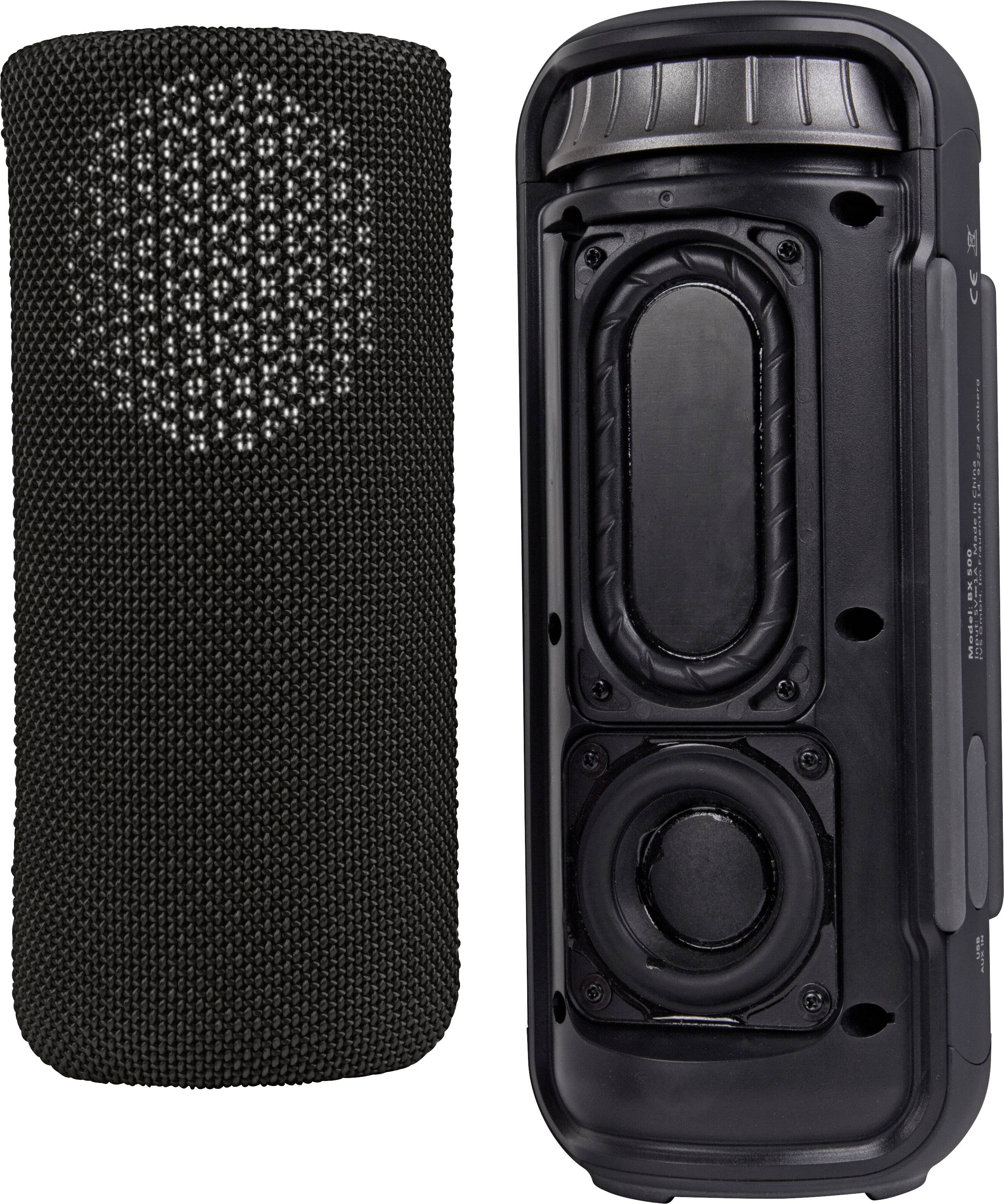 Swisstone BX 500 Bluetooth® Lautsprecher Freisprechfunktion, spritzwassergeschützt Schwarz