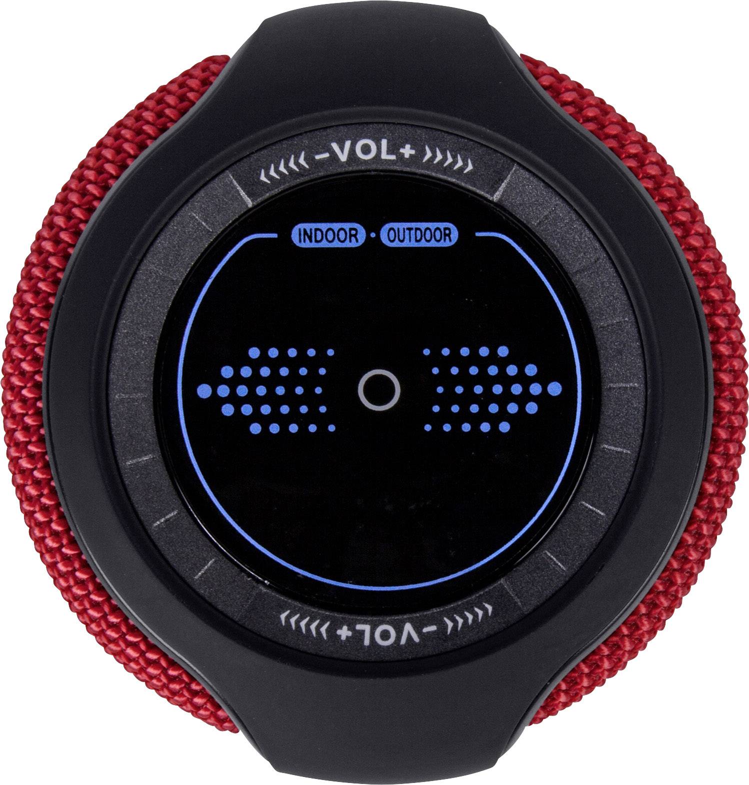 Swisstone BX 500 Bluetooth® Lautsprecher Freisprechfunktion, spritzwassergeschützt Rot/Schwarz