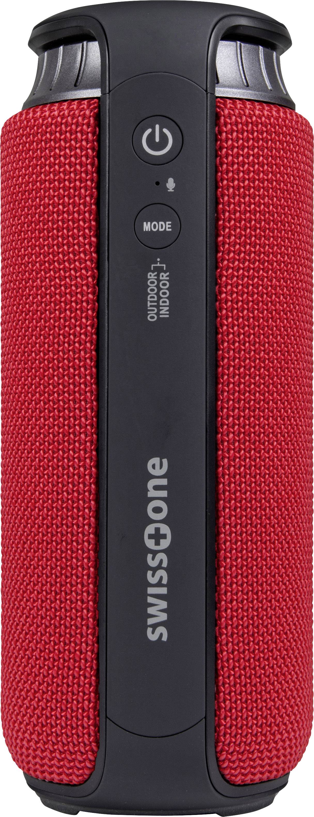 Swisstone BX 500 Bluetooth® Lautsprecher Freisprechfunktion, spritzwassergeschützt Rot/Schwarz