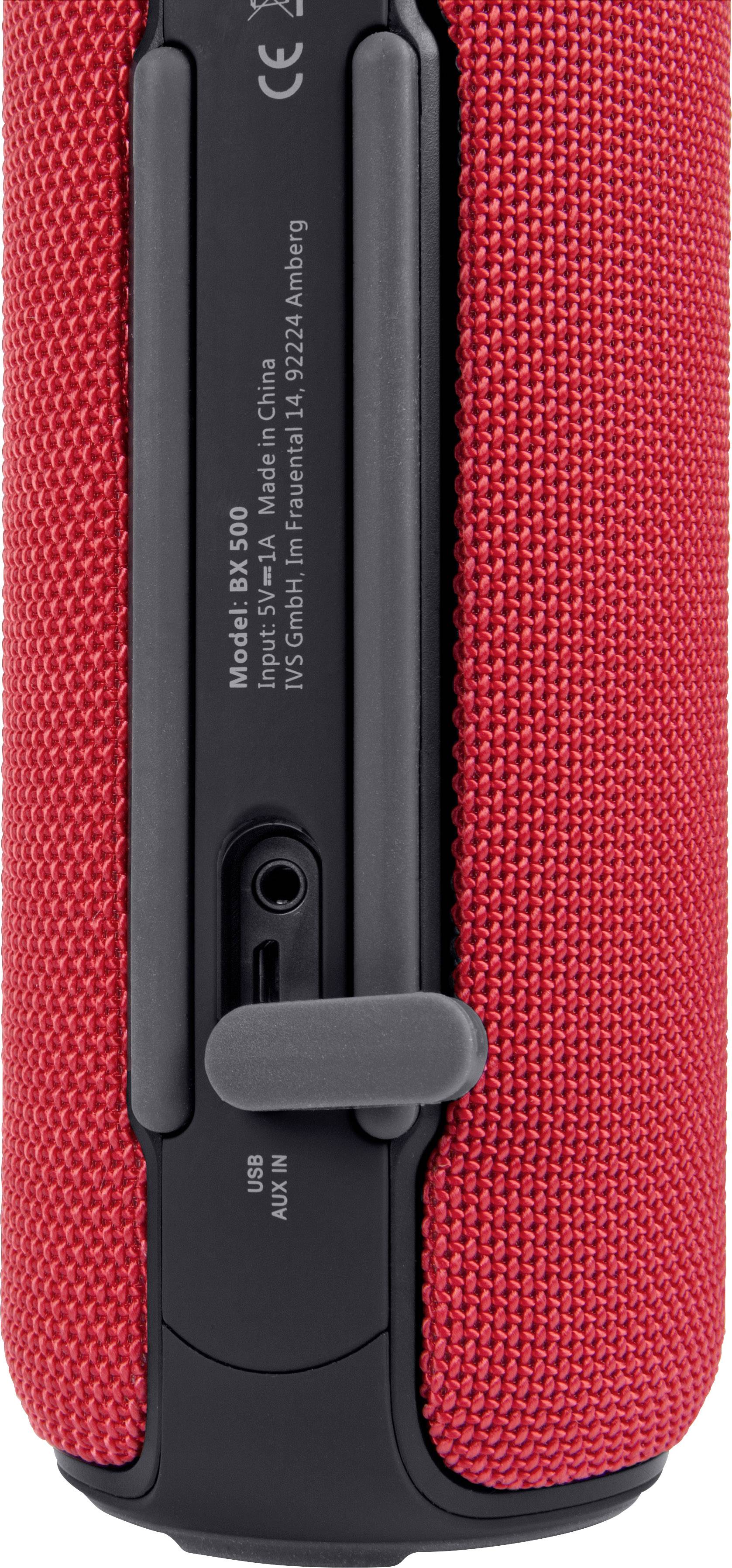 Swisstone BX 500 Bluetooth® Lautsprecher Freisprechfunktion, spritzwassergeschützt Rot/Schwarz