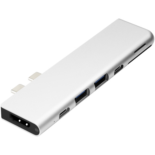 Minix Notebook Dockingstation Neo C Silber Passend für Marke: Apple MacBook Pro 13", MacBook Pro 15" inkl. Ladefunktion