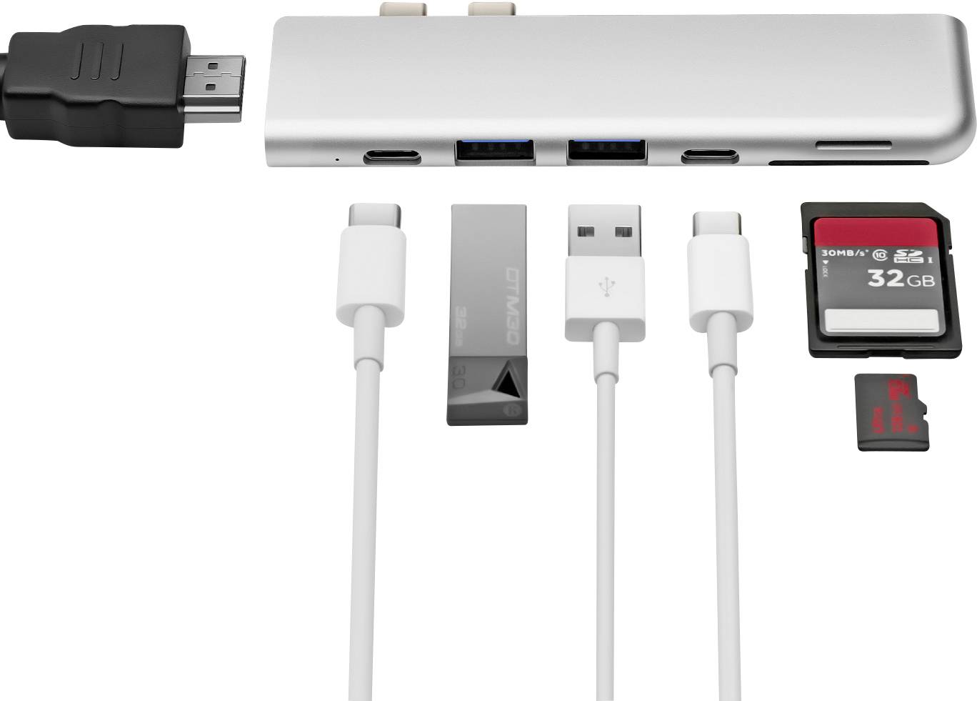 Minix Notebook Dockingstation Neo C Silber Passend für Marke: Apple MacBook Pro 13", MacBook Pro 15" inkl. Ladefunktion