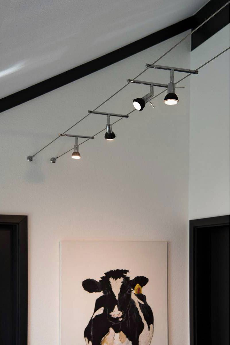 SLV TENSEO SYROS Niedervolt-Seilsystem-Leuchte GX5.3 Chrom