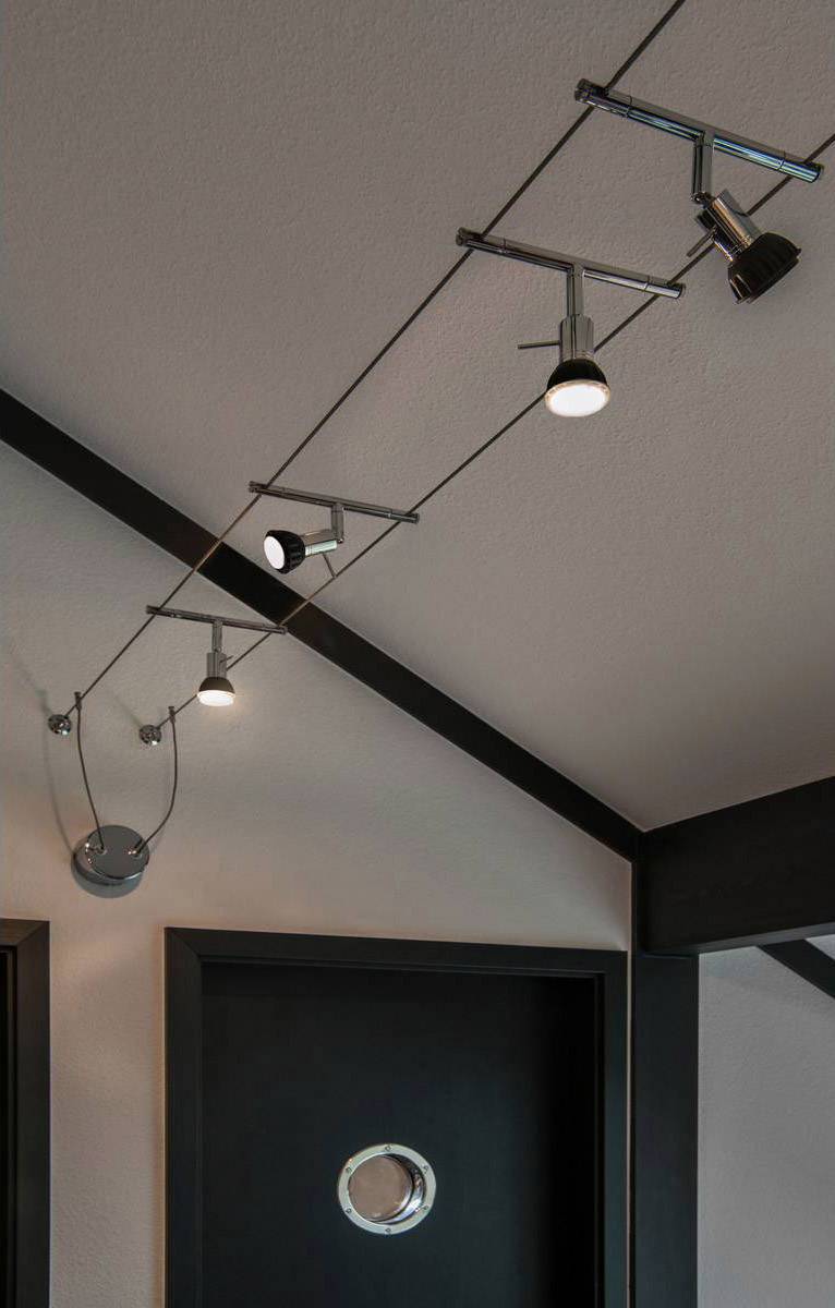 SLV TENSEO SYROS Niedervolt-Seilsystem-Leuchte GX5.3 Chrom