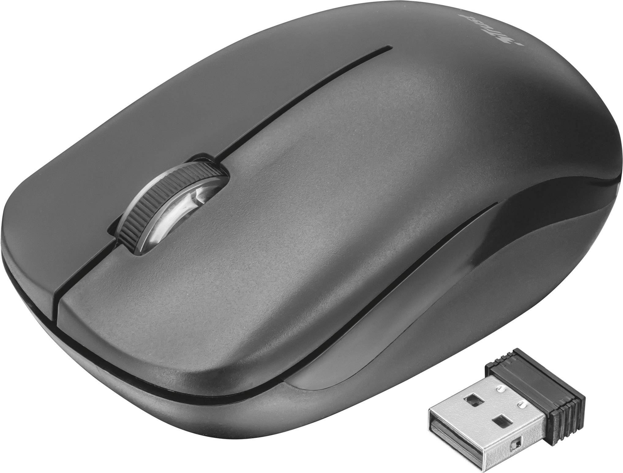 Trust Nova Funk Tastatur, Maus-Set Spritzwassergeschützt Deutsch, QWERTZ, Windows® Schwarz