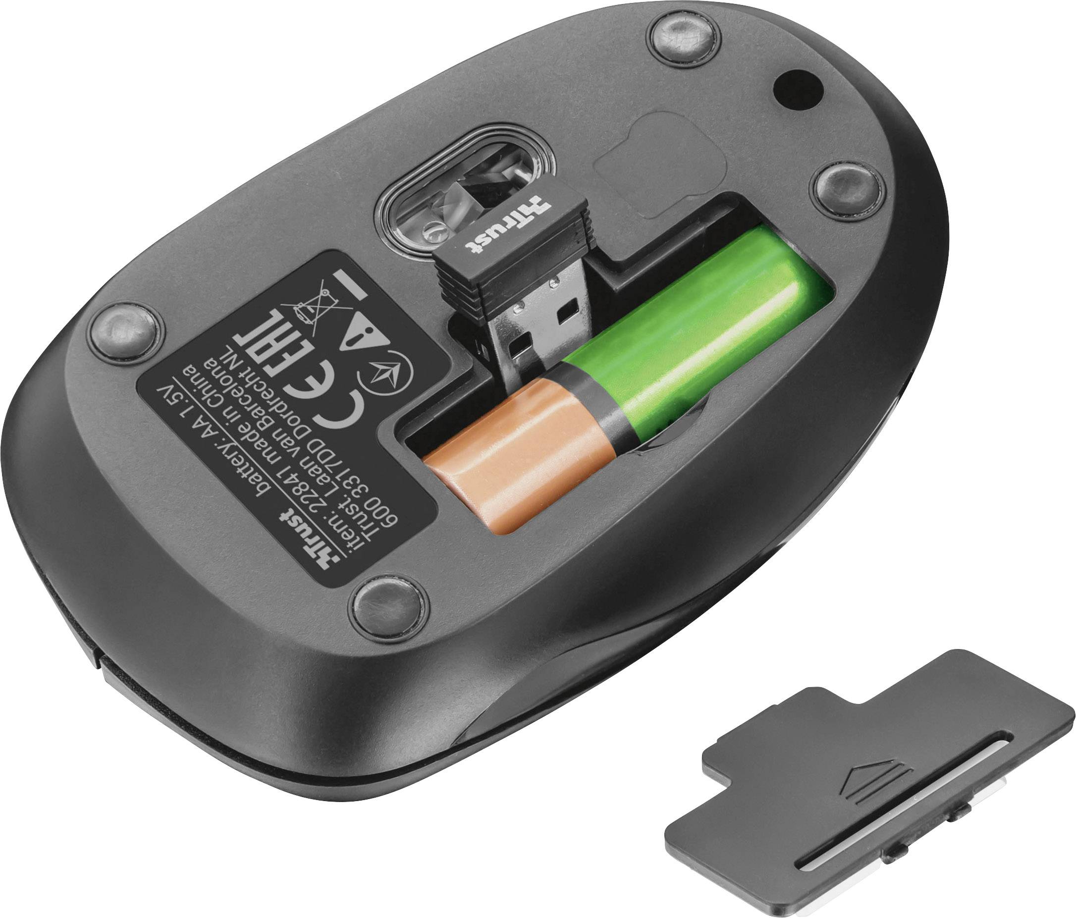 Trust Nova Funk Tastatur, Maus-Set Spritzwassergeschützt Deutsch, QWERTZ, Windows® Schwarz