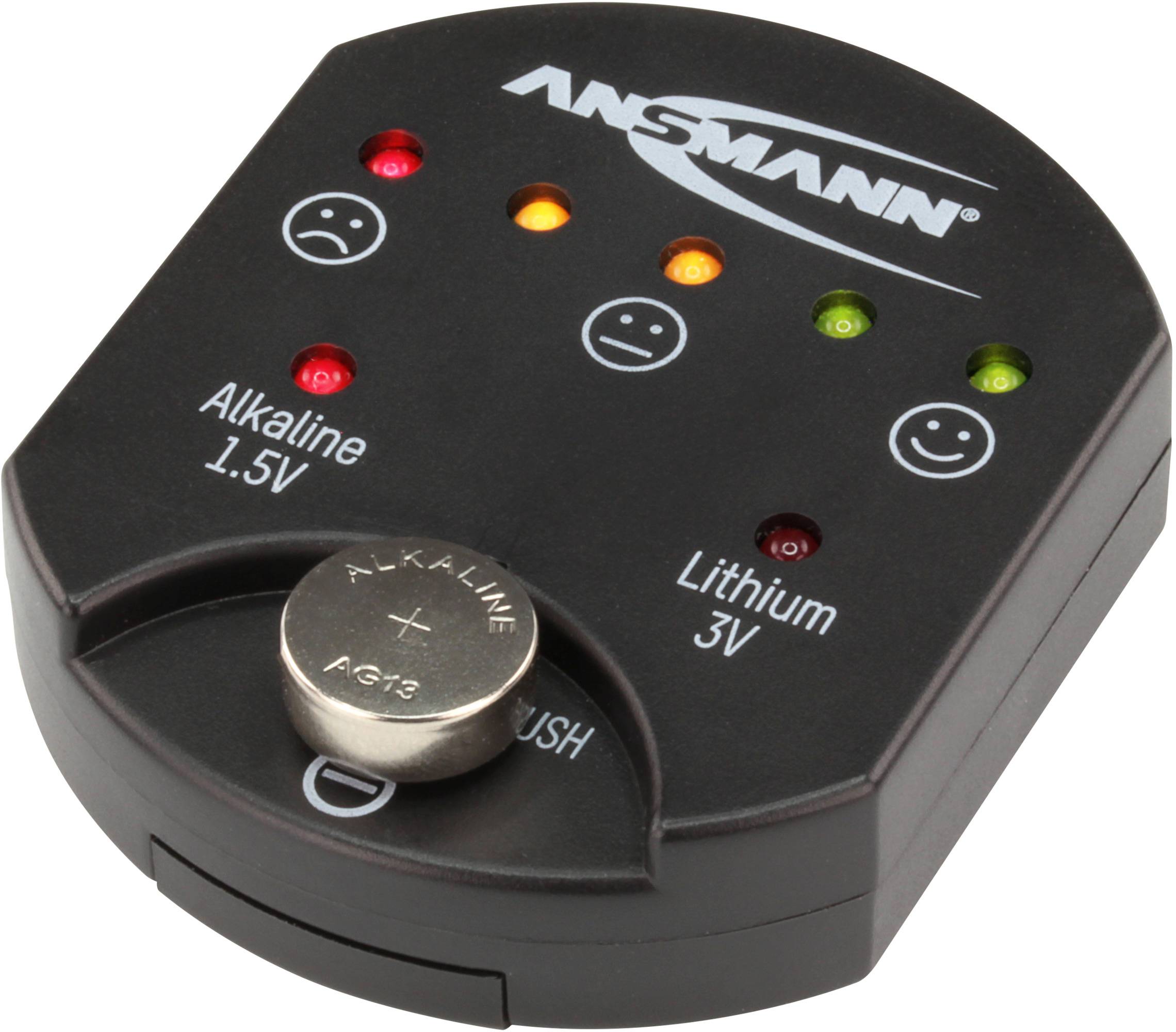 Ansmann Batterietester Button cell Messbereich (Batterietester) 1,5 V, 3V Batterie 1900-0035