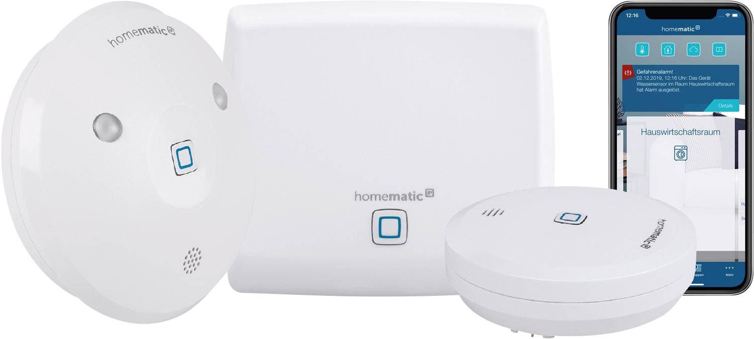 Homematic IP Starterkit Wassermelder HmIP-SK8