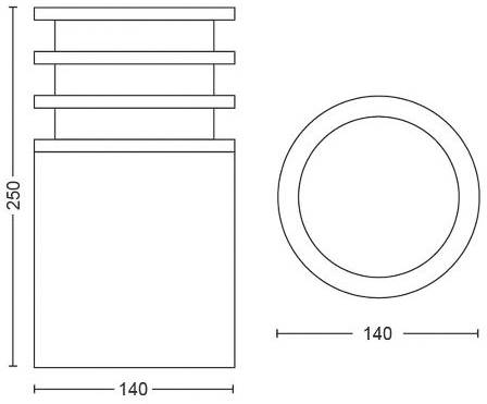 Philips Hue Außenstandleuchte 1740293P0 Lucca E27 9.5 W Warmweiß