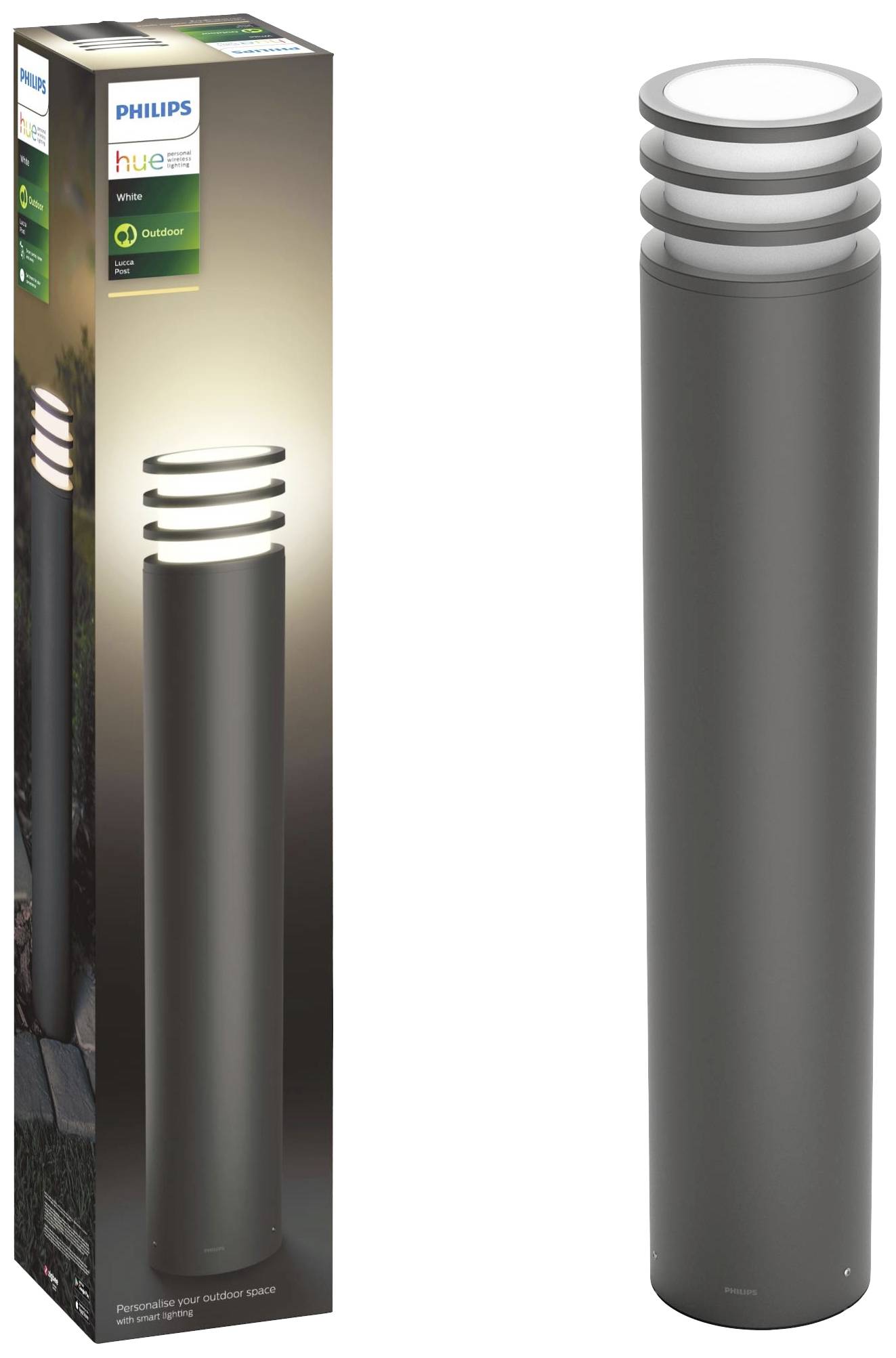 Philips Hue Außenstandleuchte 1740393P0 Lucca E27 9.5 W Warmweiß