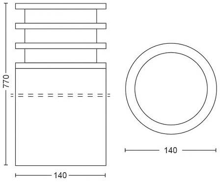 Philips Hue Außenstandleuchte 1740393P0 Lucca E27 9.5 W Warmweiß