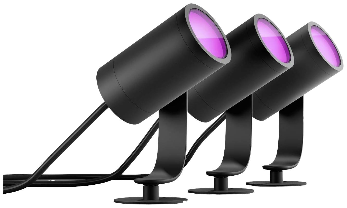 Philips LED LED-Gartenspot Basis-Set 1741430P7 Lily LED fest eingebaut 24 W RGBW