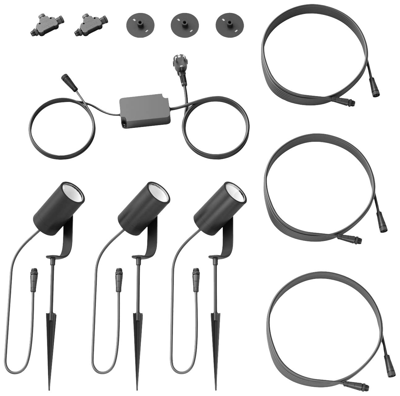 Philips LED LED-Gartenspot Basis-Set 1741430P7 Lily LED fest eingebaut 24 W RGBW