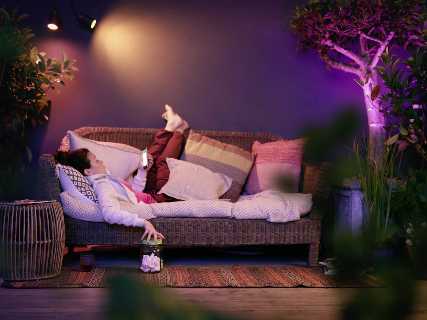 Philips LED LED-Gartenspot Basis-Set 1742830P7 Lily LED fest eingebaut 8 W RGBW