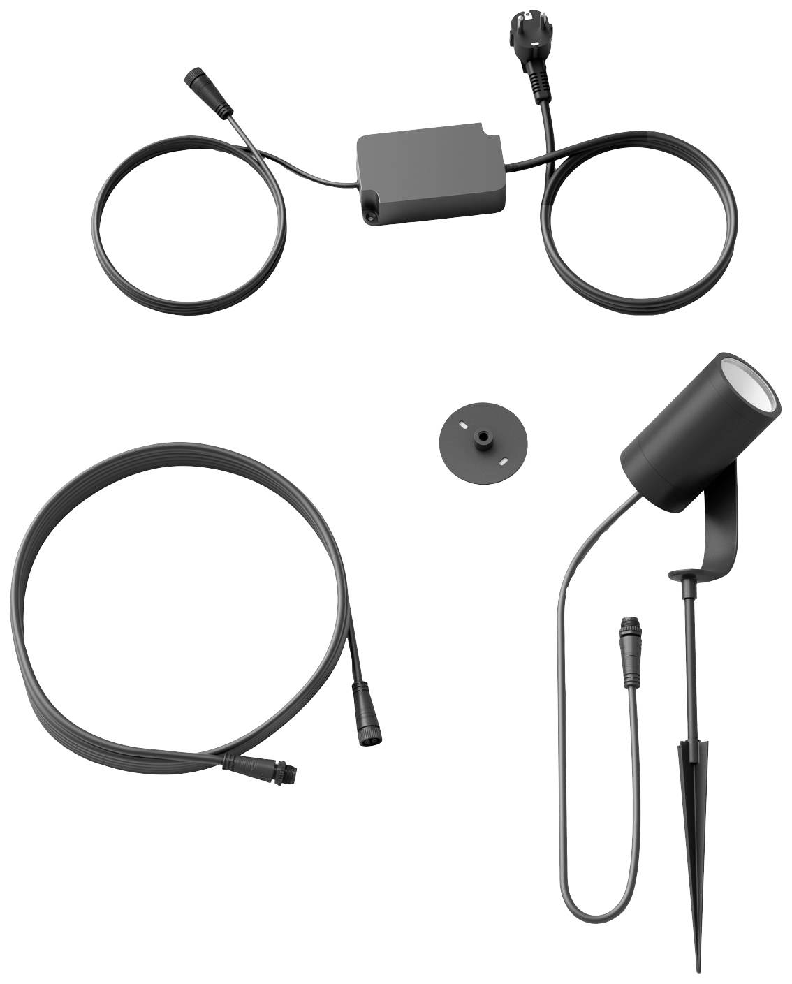 Philips LED LED-Gartenspot Basis-Set 1742830P7 Lily LED fest eingebaut 8 W RGBW