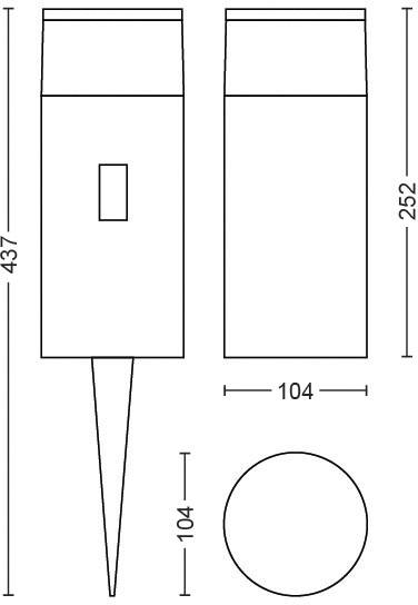 Philips Hue LED-Außenstandleuchte (Erweiterung) 1742030P7 Calla LED fest eingebaut 8W RGBW