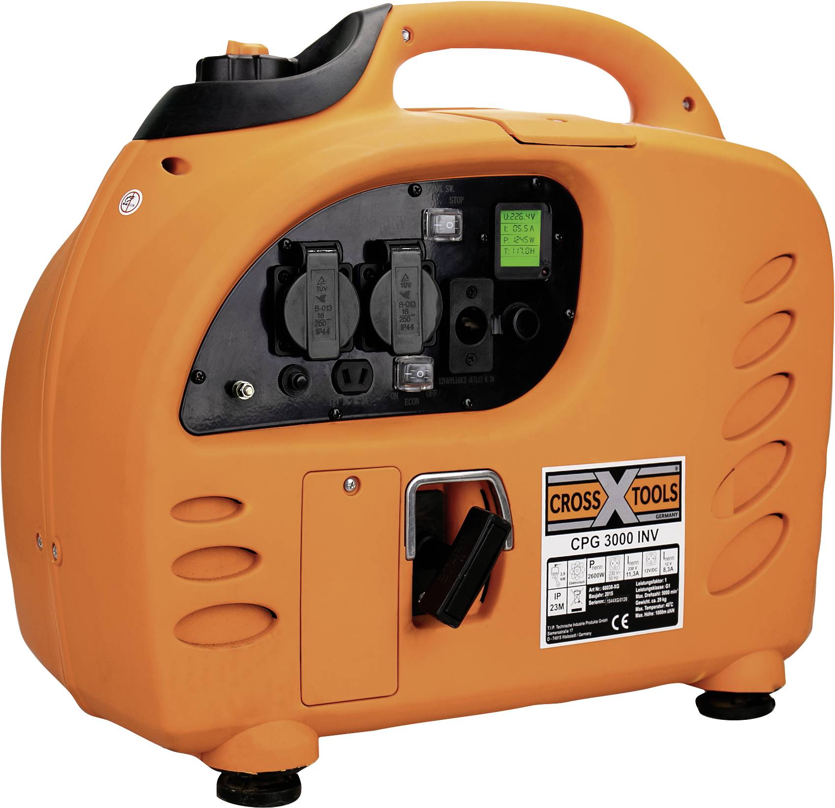 CrossTools CPG 3000 INV 4-Takt Inverter-Stromerzeuger 230V 28kg 2600W