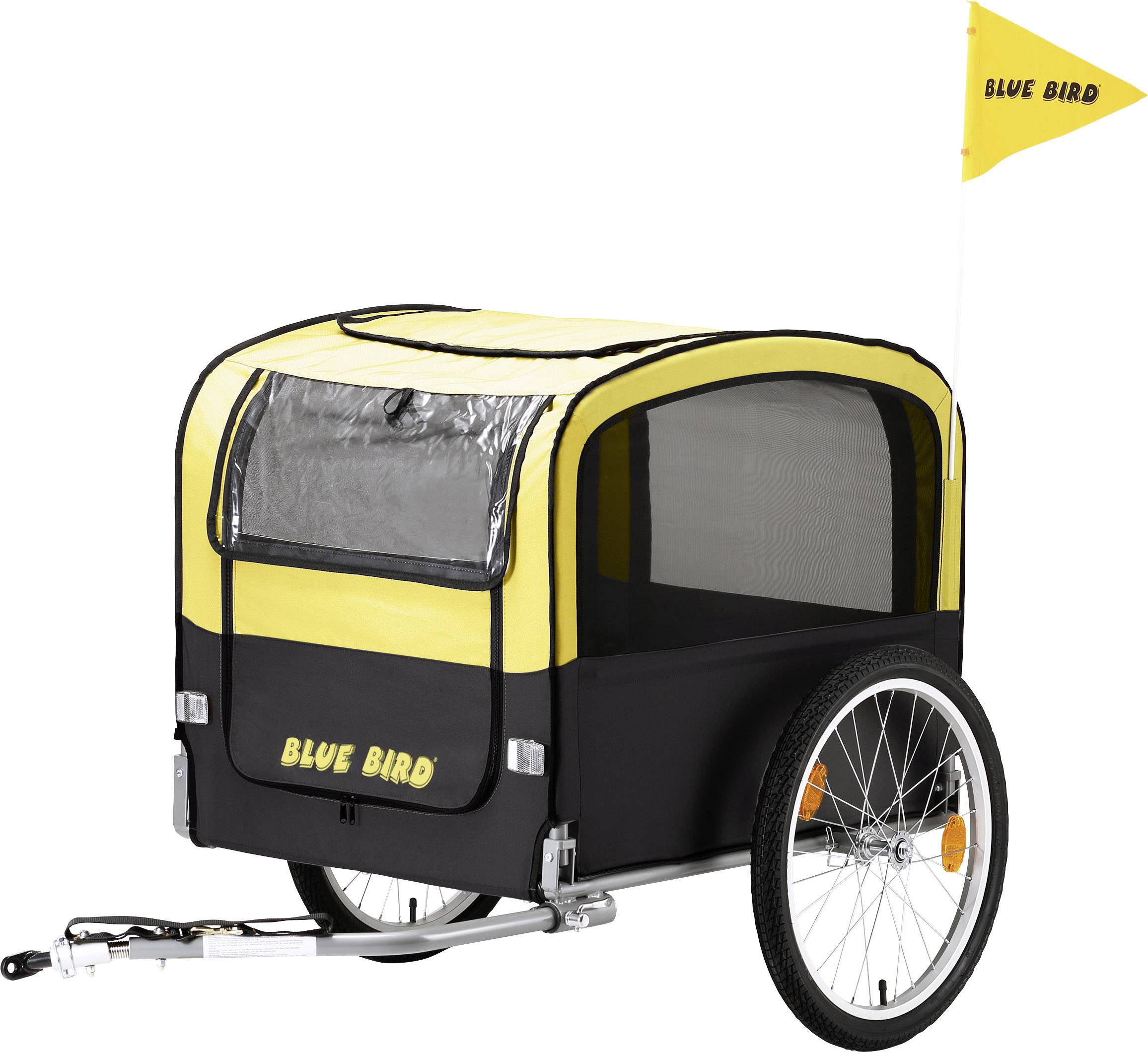 Blue Bird 610 048 01 61004801 Hunde Fahrradanhänger Schwarz, Gelb