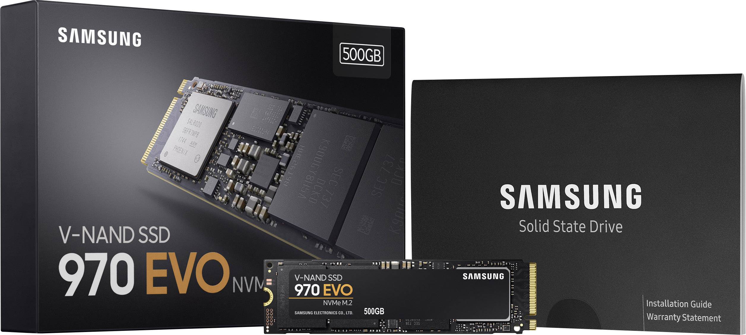 Samsung 970 EVO 500GB Interne M.2 PCIe NVMe SSD 2280 M.2 NVMe PCIe 3.0 x4 MZ-V7E500BW