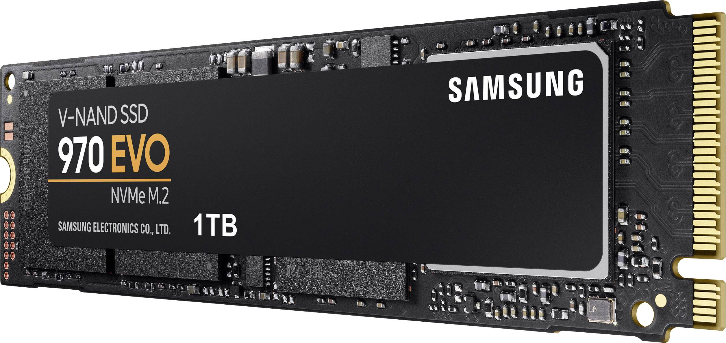 Samsung 970 EVO 1TB Interne M.2 PCIe NVMe SSD 2280 M.2 NVMe PCIe 3.0 x4 Retail MZ-V7E1T0BW