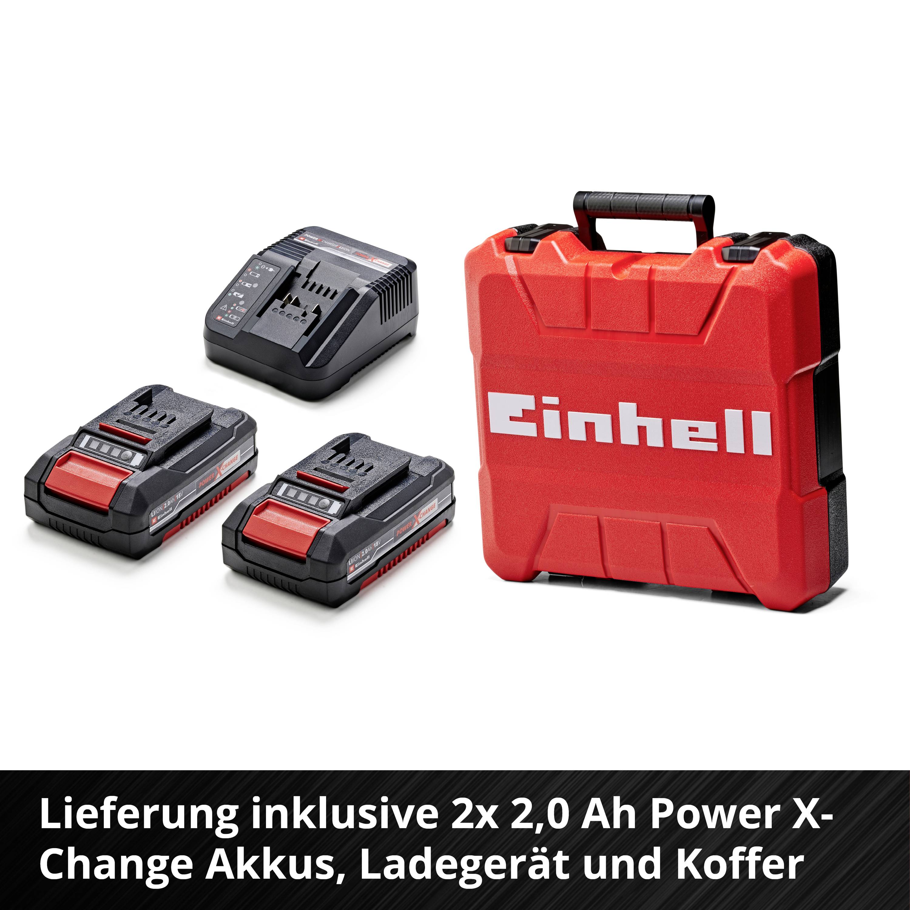 Einhell Professional TE-CD 18 Li-i BL (2x2,0Ah) 2-Gang-Akku-Schlagbohrschrauber inkl. 2. Akku
