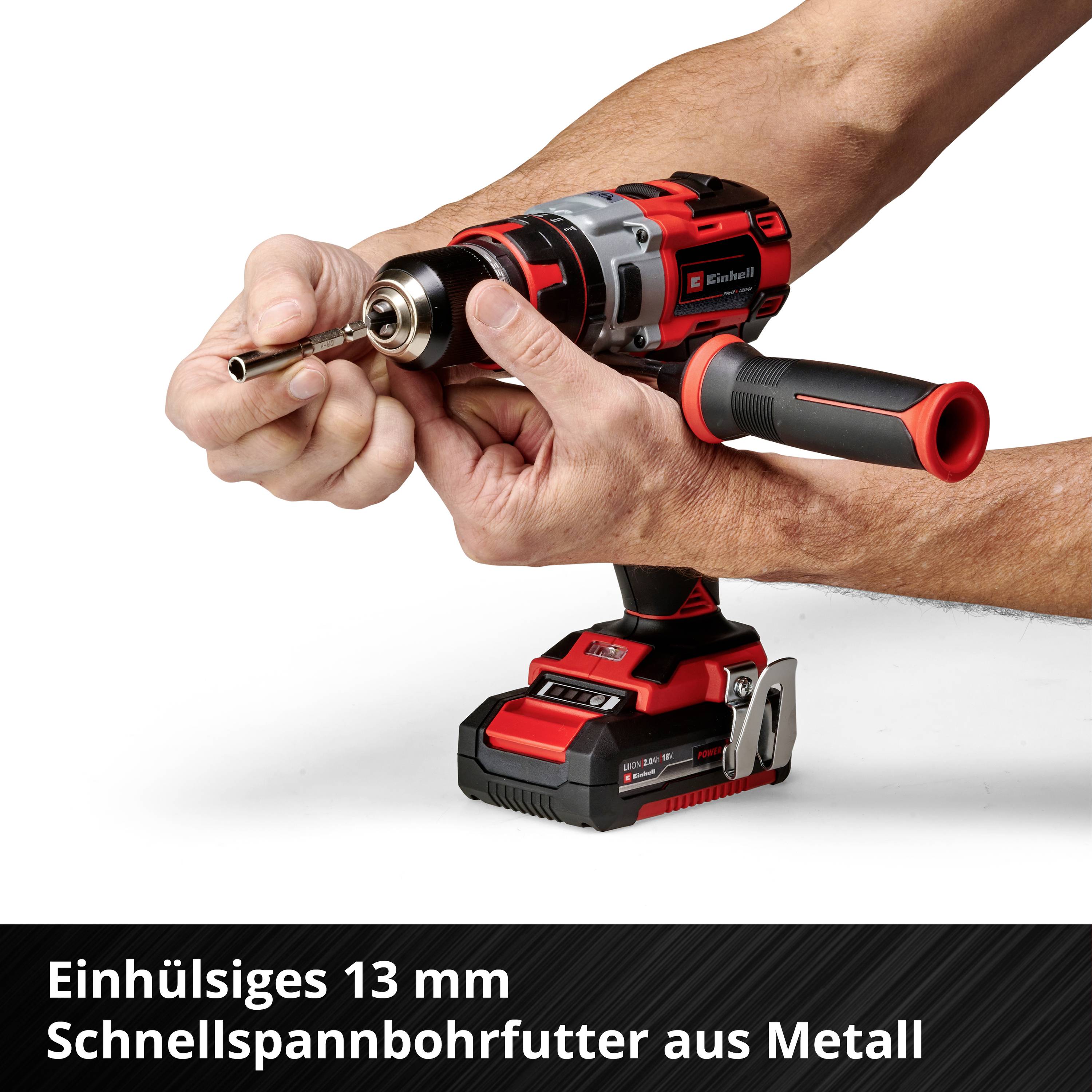 Einhell Professional TE-CD 18 Li-i BL (2x2,0Ah) 2-Gang-Akku-Schlagbohrschrauber inkl. 2. Akku
