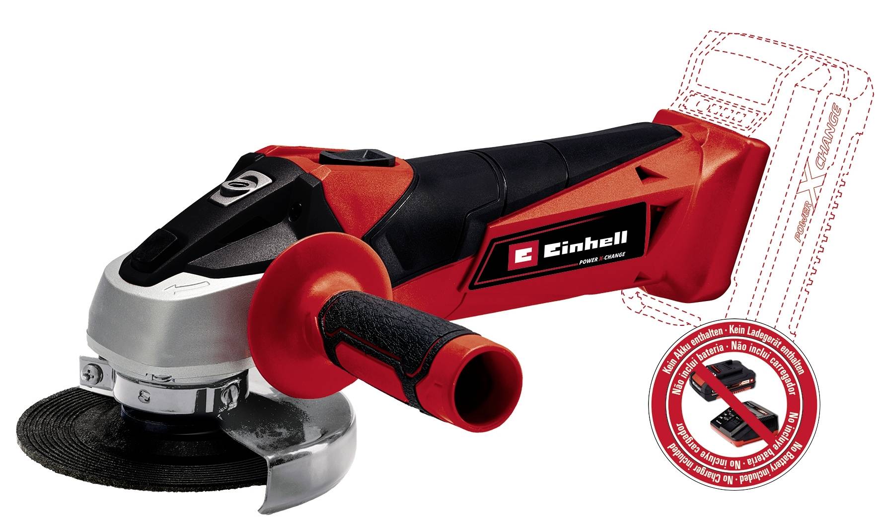 Einhell TC-AG 18/115 Li-Solo Power-X-Change 4431130 Akku-Winkelschleifer 115mm ohne Akku, ohne Ladegerät 18V