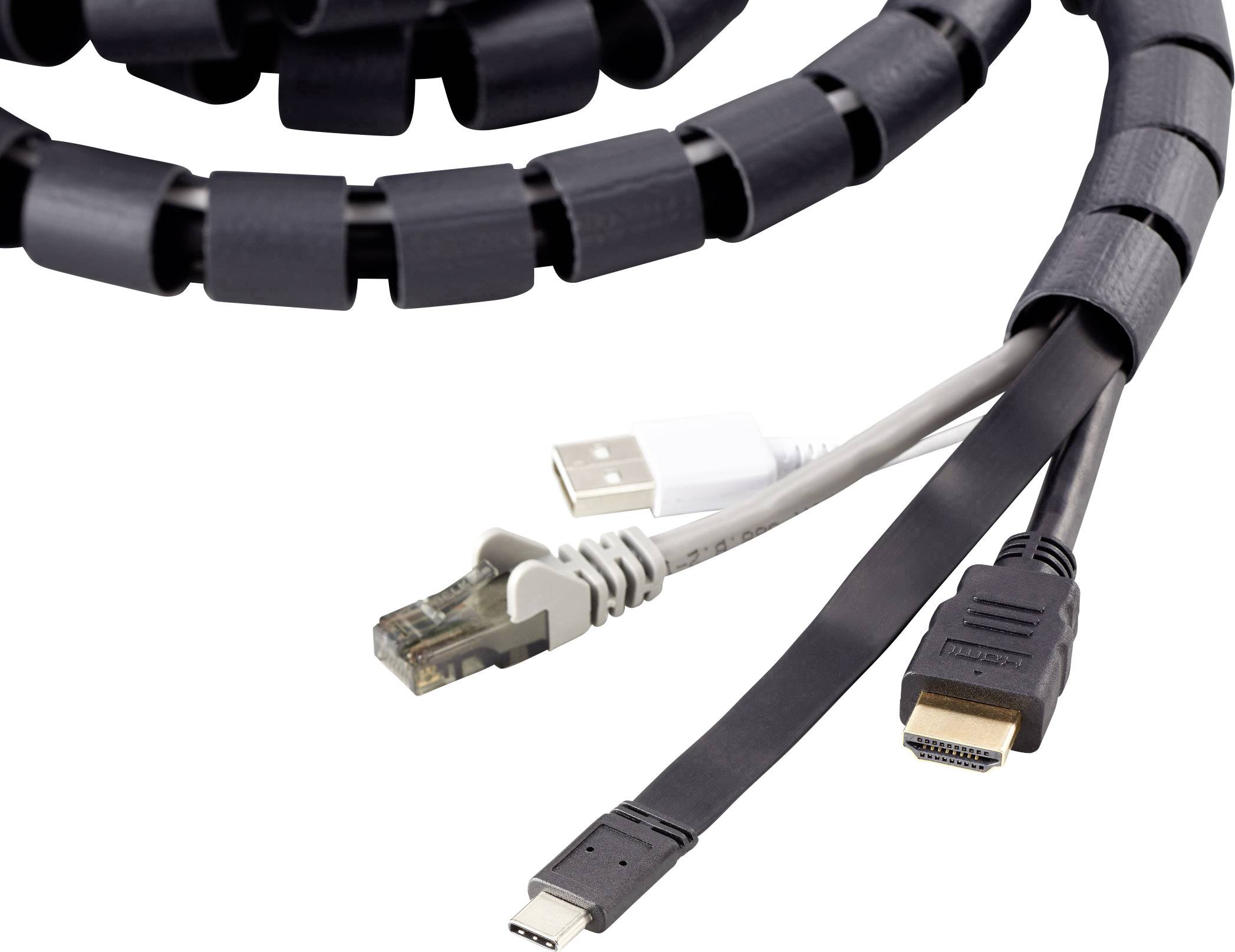 Renkforce USB-Kabel USB 3.2 Gen1 (USB 3.0 / USB 3.1 Gen1) USB-C® Stecker, USB-C® Stecker 0.50m Schwarz hochflexibel RF-3385680