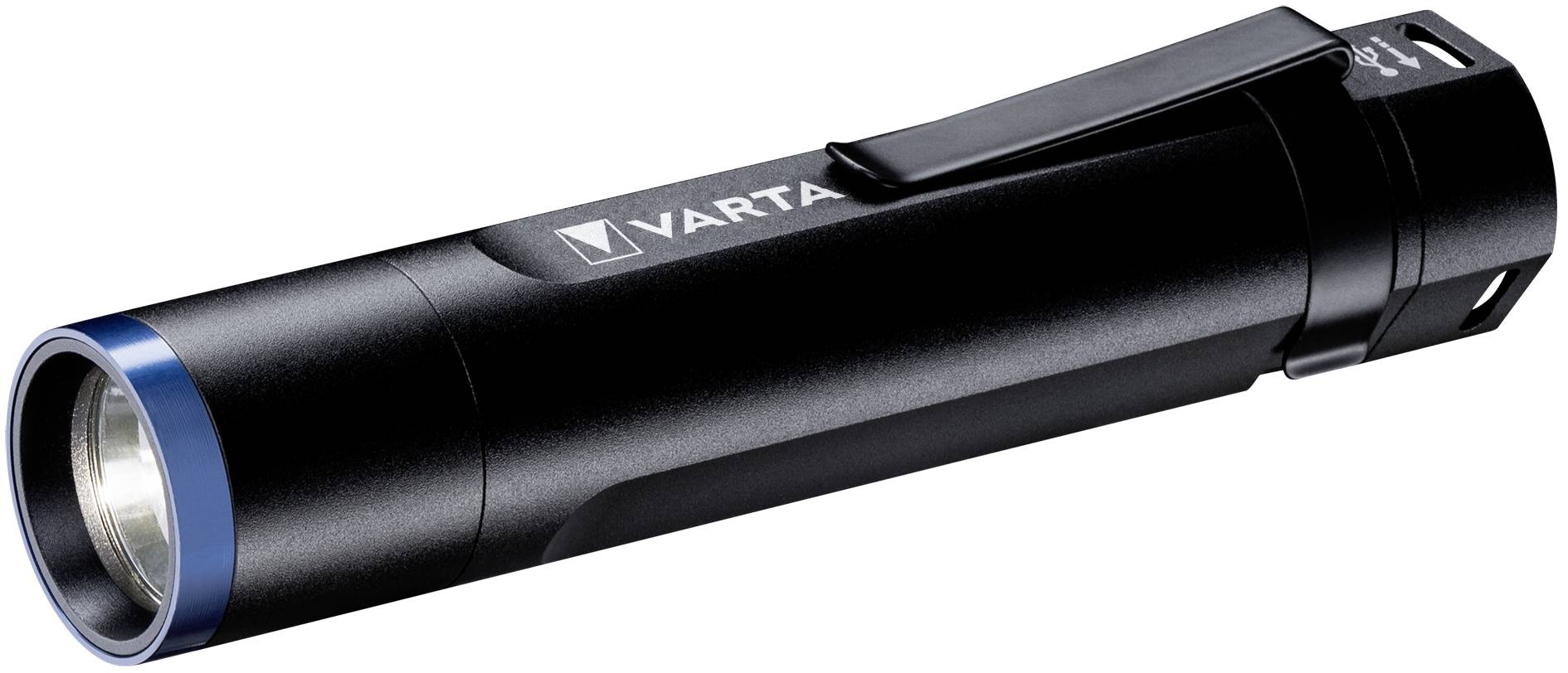 Varta Night Cutter F20R LED Taschenlampe mit Gürtelclip, mit USB-Schnittstelle, verstellbar akkubetrieben 400 lm 22 h 348 g