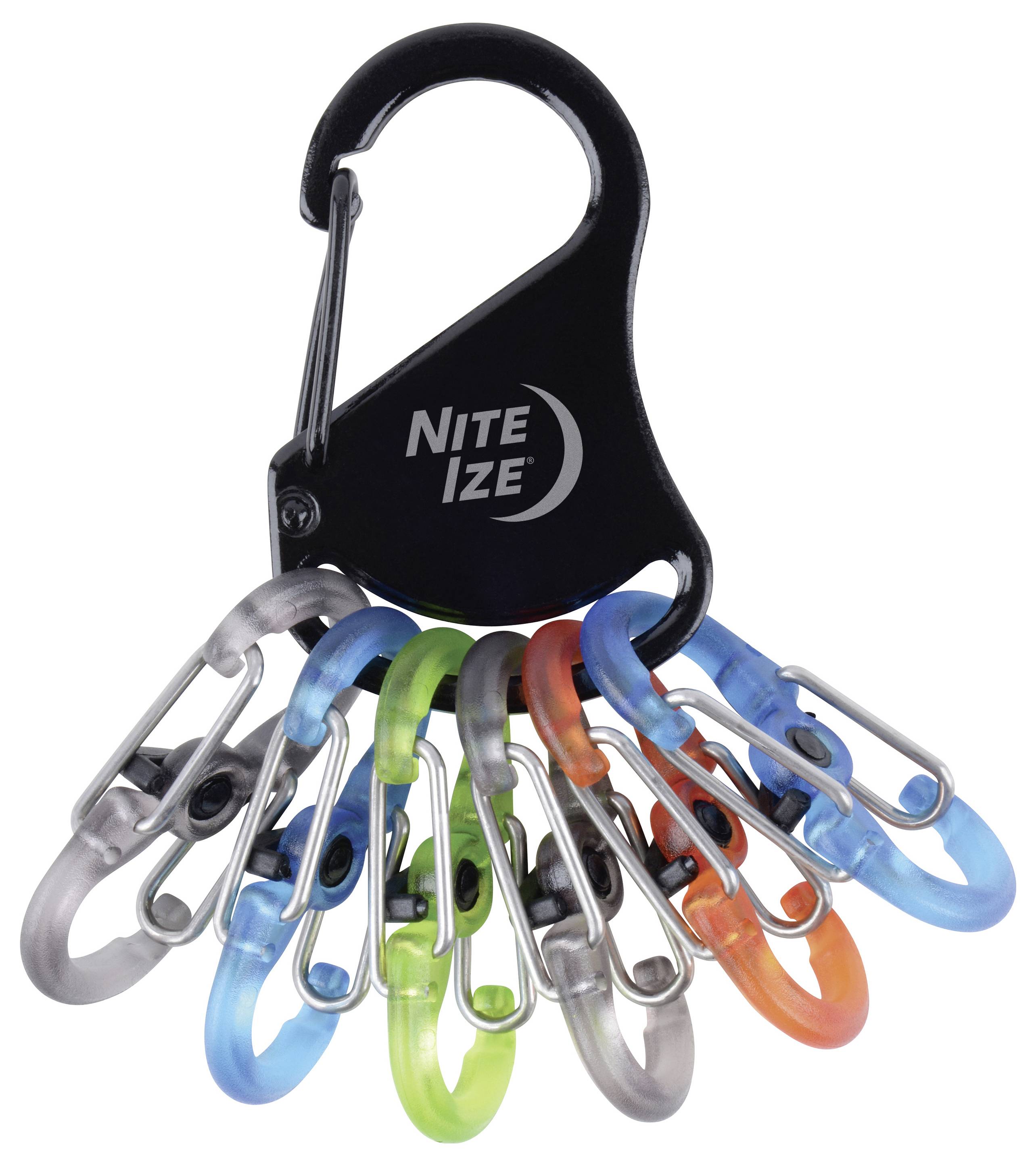 NITE Ize Schlüssel-Karabiner KLKP-01-R3 Schwarz, Türkis, Orange, Grau, Grün 1St.