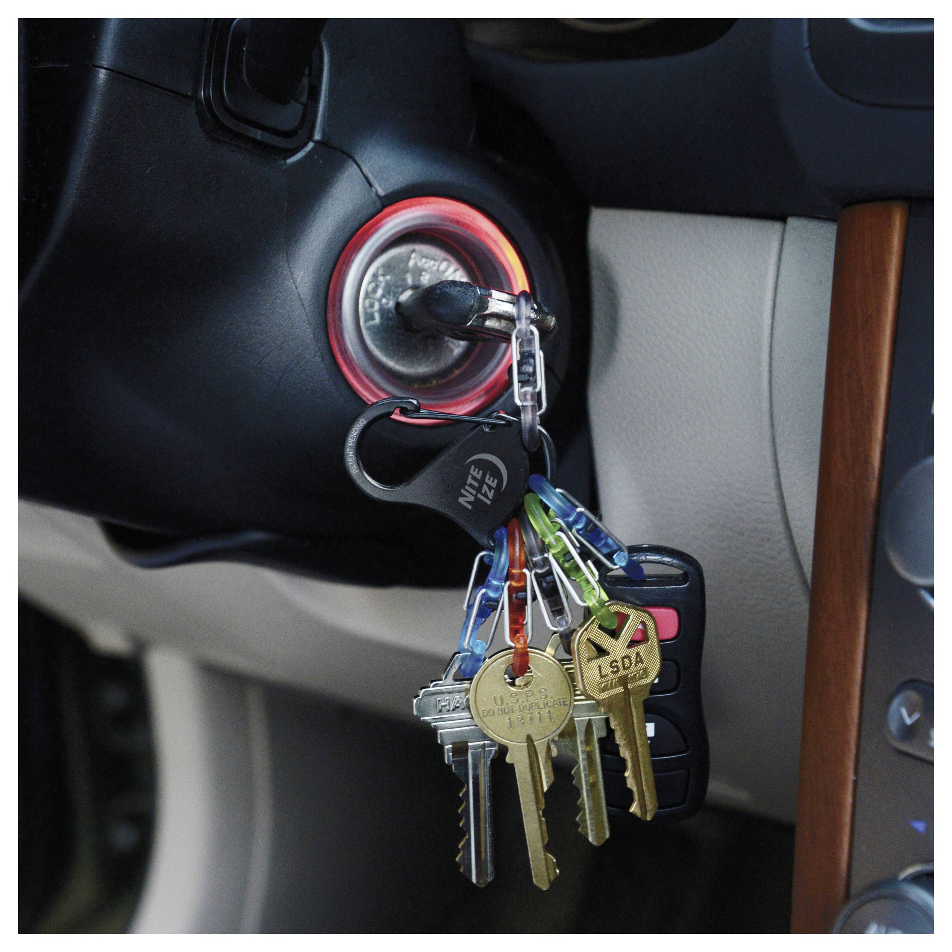 NITE Ize Schlüssel-Karabiner KLKP-01-R3 Schwarz, Türkis, Orange, Grau, Grün 1St.