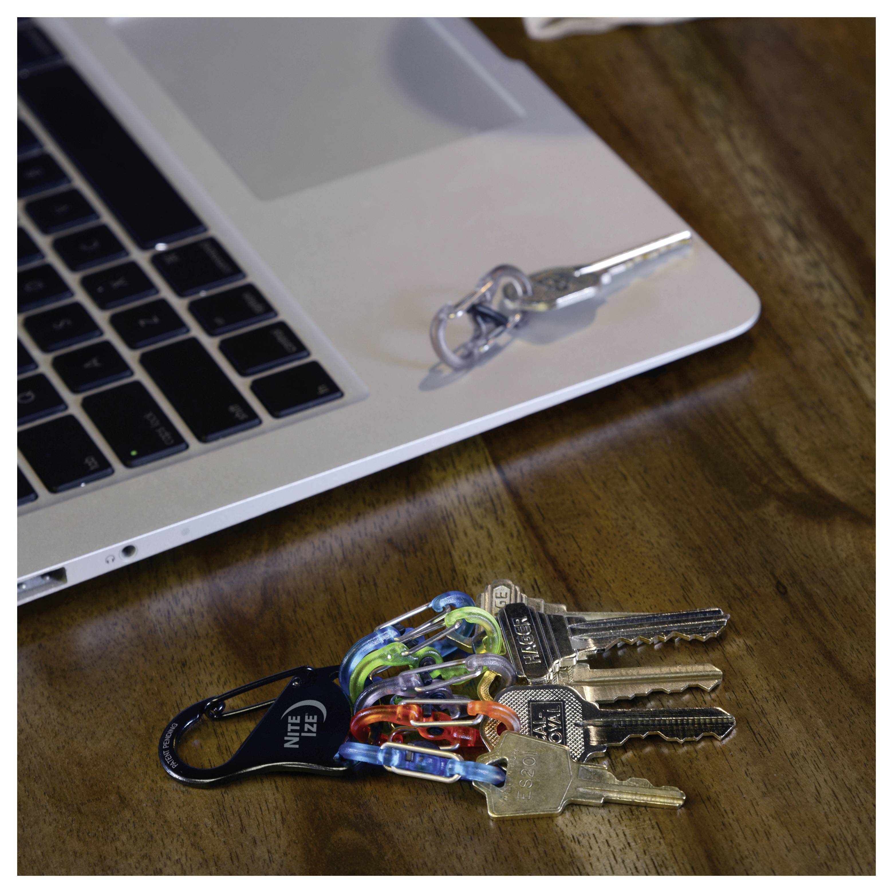 NITE Ize Schlüssel-Karabiner KLKP-01-R3 Schwarz, Türkis, Orange, Grau, Grün 1St.