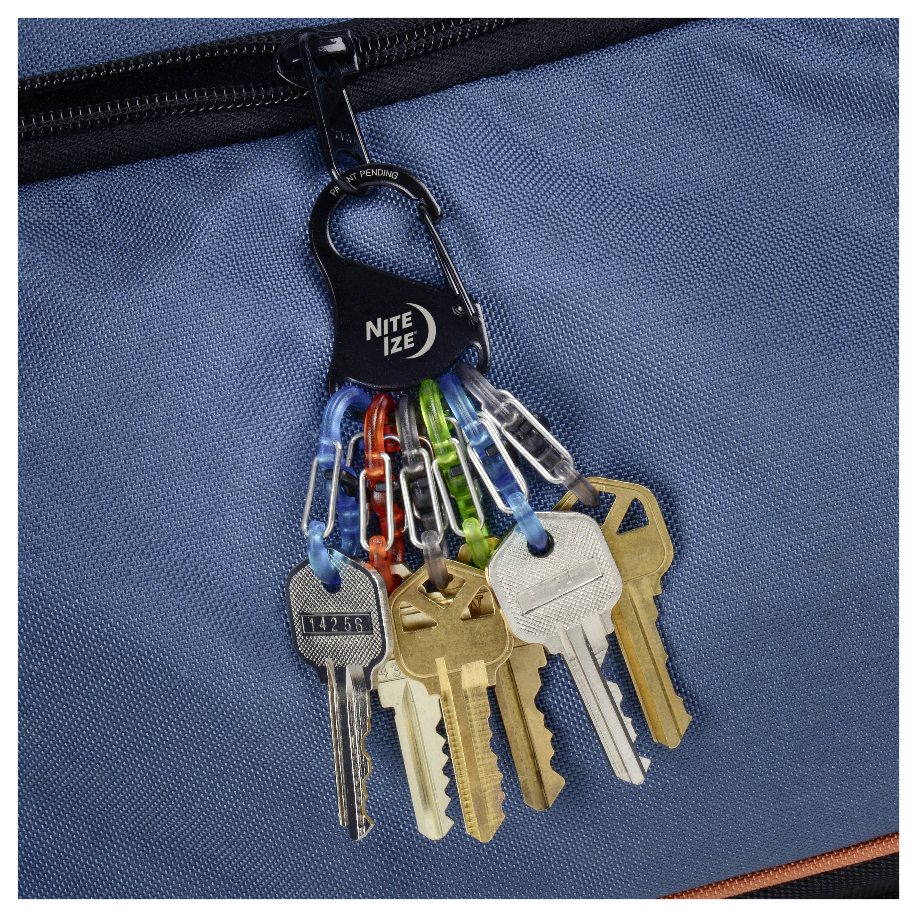 NITE Ize Schlüssel-Karabiner KLKP-01-R3 Schwarz, Türkis, Orange, Grau, Grün 1St.
