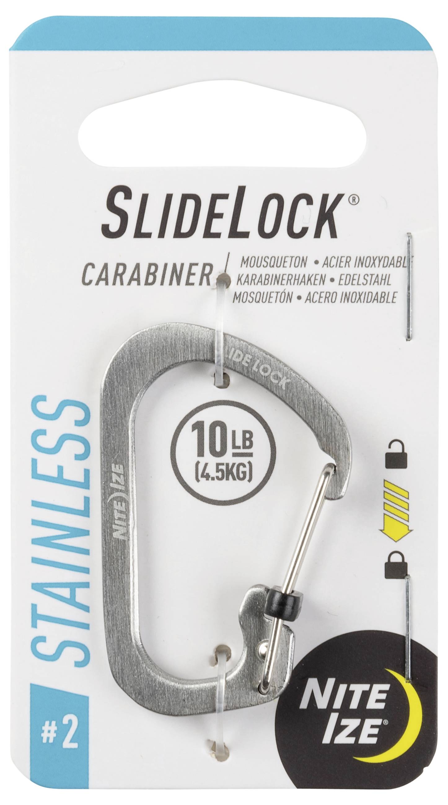 NITE Ize CSL2-11-R6 Karabiner SlideLock Gr. 2 8.9 mm x 43.6 mm x 2.5 mm 1 St.