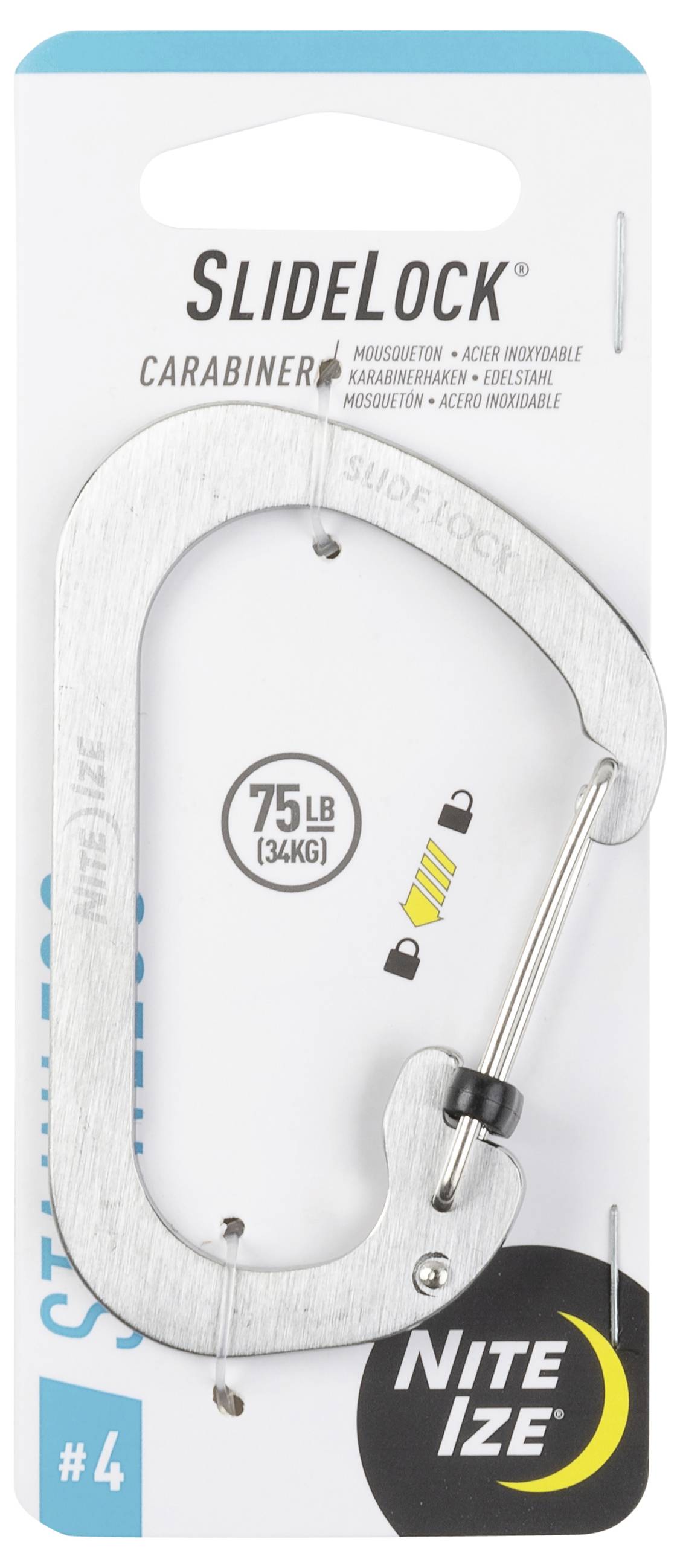 NITE Ize CSL4-11-R6 Karabiner SlideLock, Gr. 4 52mm x 78.5mm x 3mm 1St.