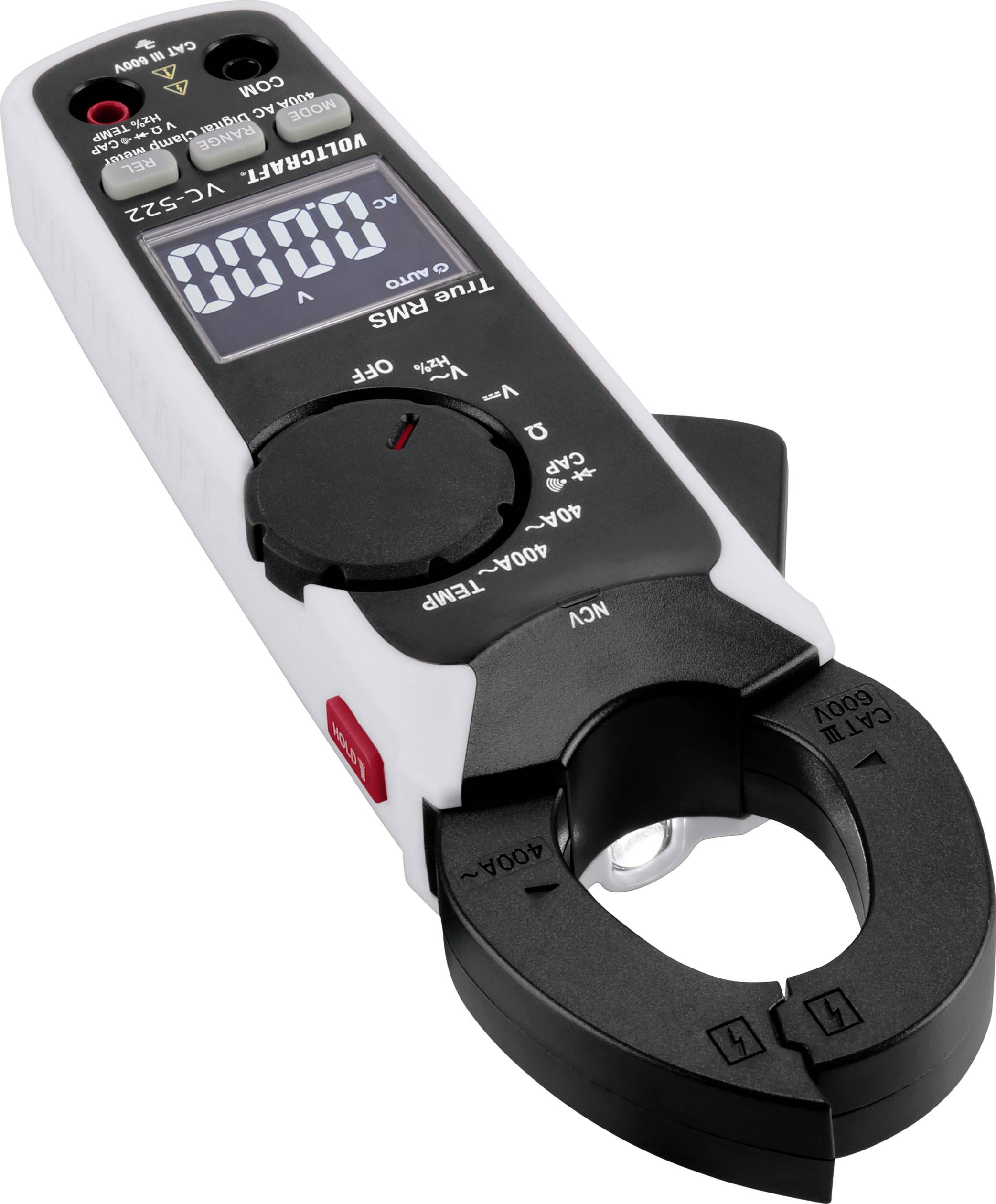 VOLTCRAFT VC-522 Stromzange digital CAT III 600V Anzeige (Counts): 4000