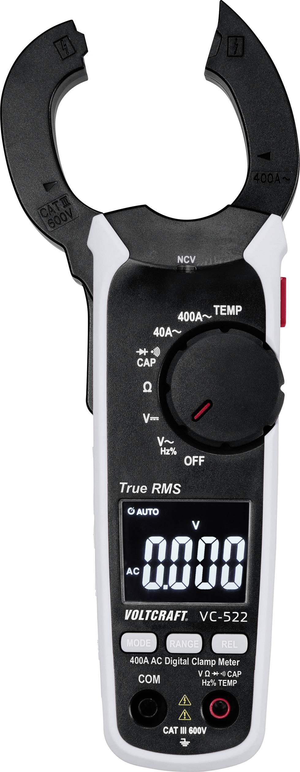 VOLTCRAFT VC-522 Stromzange digital CAT III 600V Anzeige (Counts): 4000