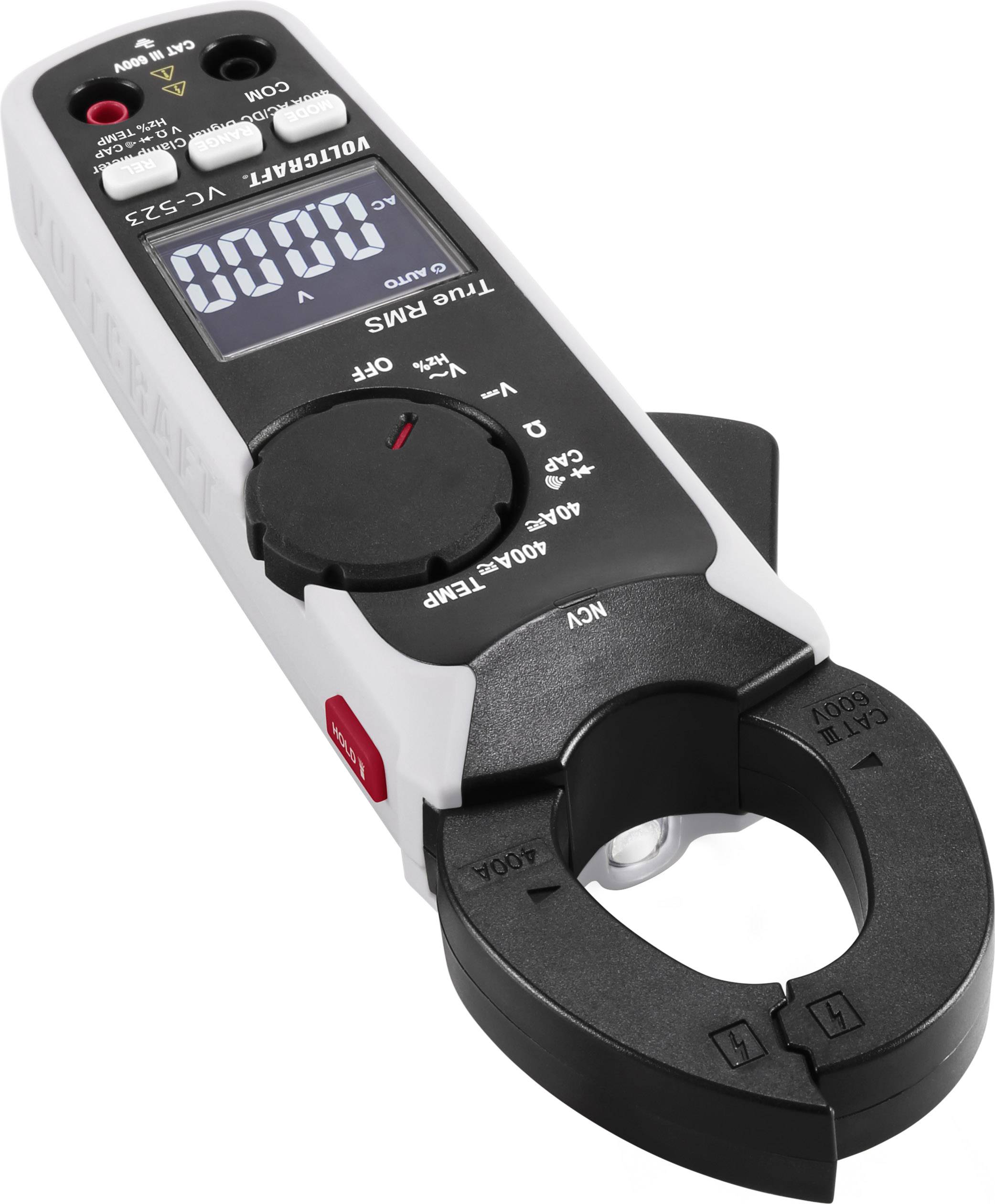 VOLTCRAFT VC-523 Stromzange digital CAT III 600V Anzeige (Counts): 4000