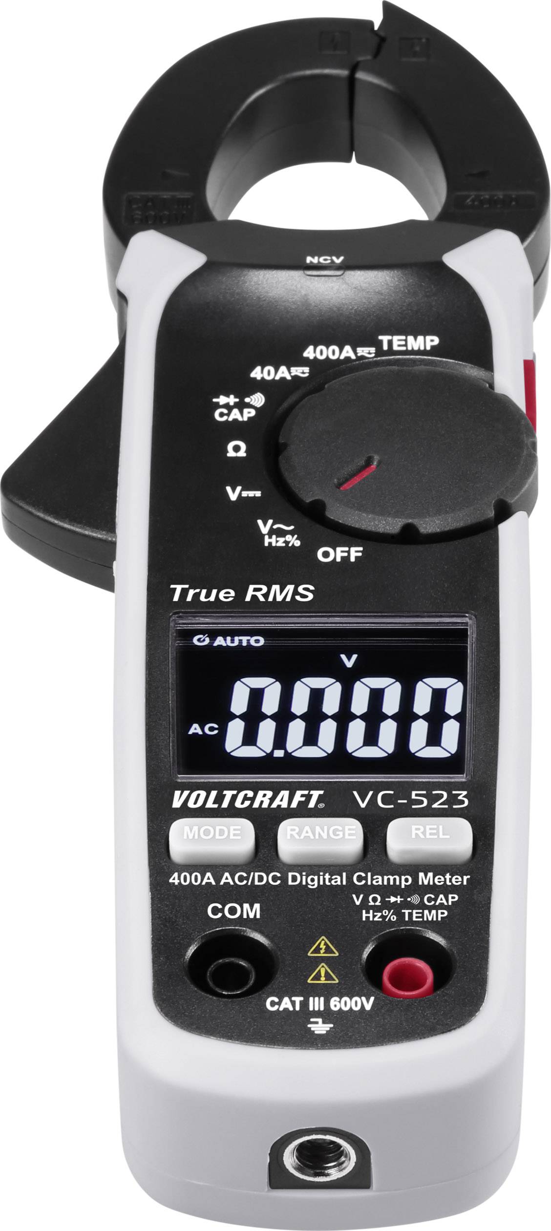 VOLTCRAFT VC-523 Stromzange digital CAT III 600 V Anzeige (Counts): 4000