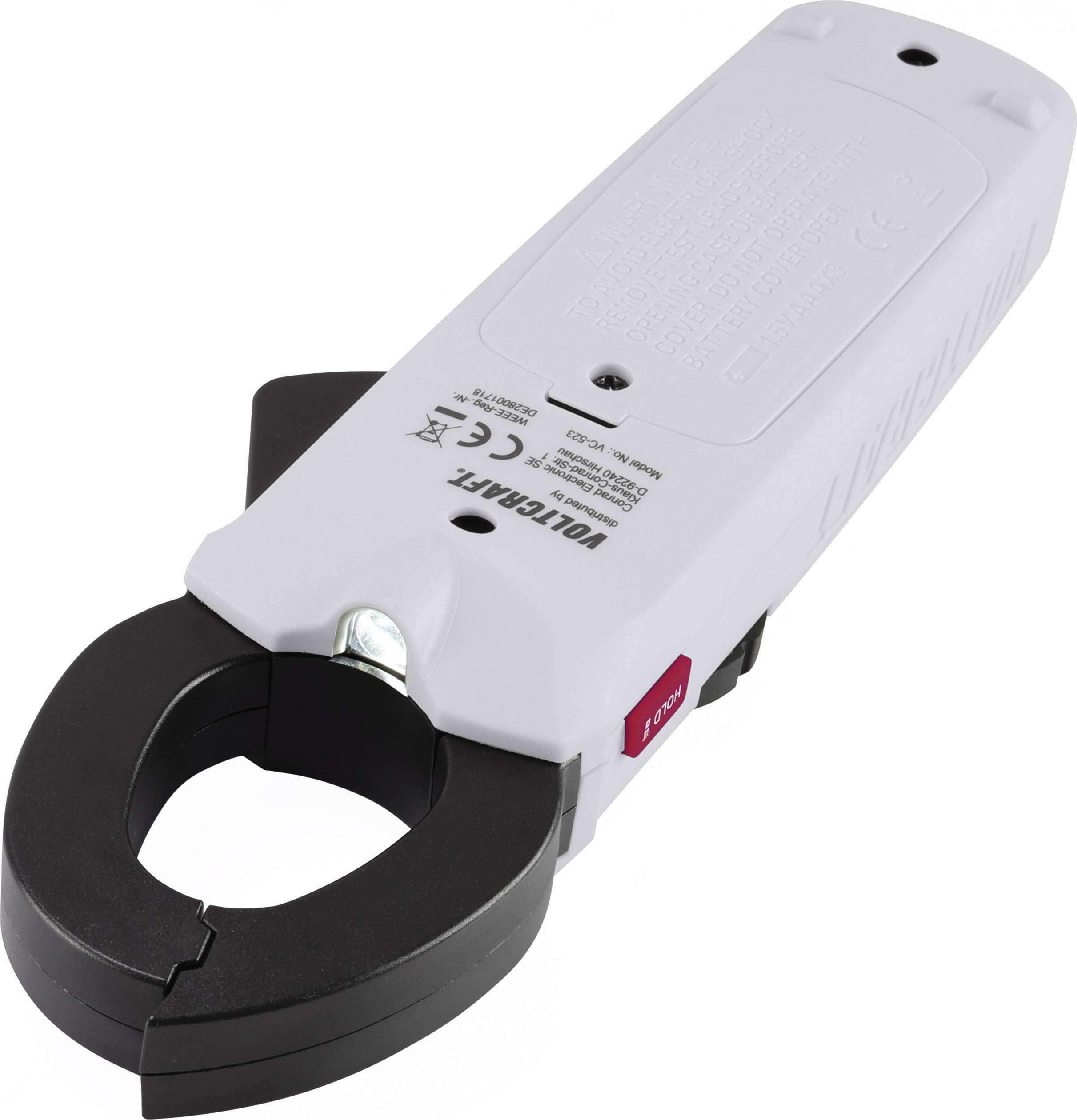 VOLTCRAFT VC-523 Stromzange digital CAT III 600 V Anzeige (Counts): 4000