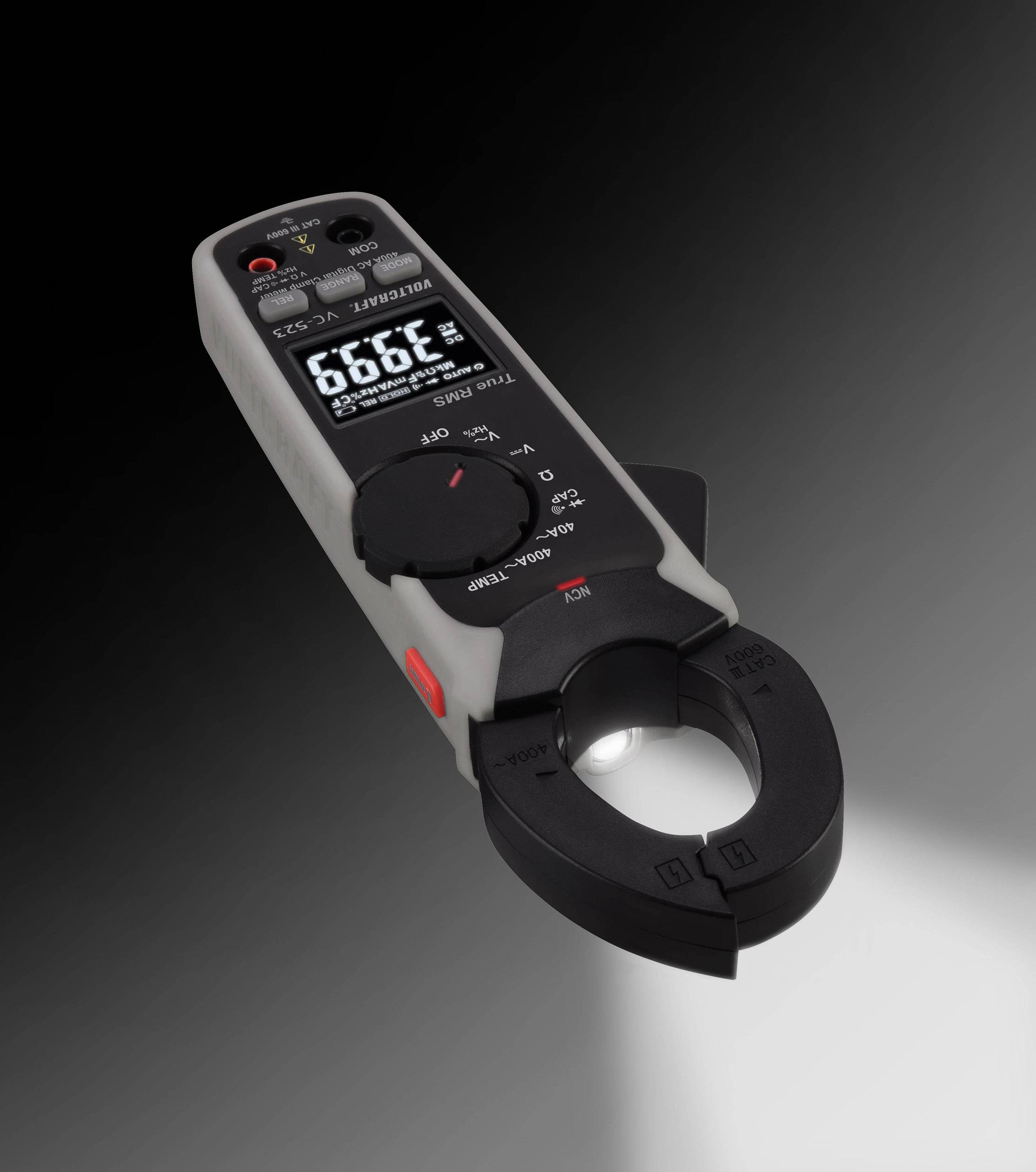 VOLTCRAFT VC-523 Stromzange digital CAT III 600 V Anzeige (Counts): 4000