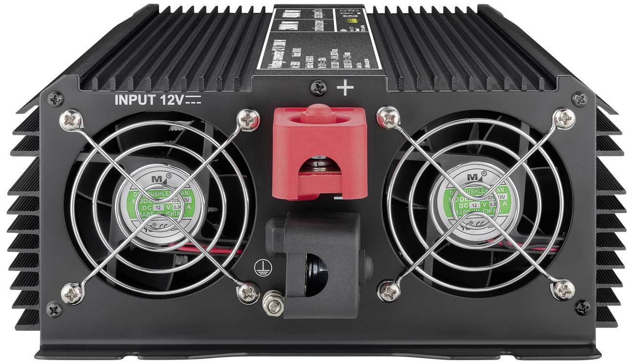 Goobay Wechselrichter SPW IT 2000W 12 V/DC - 230 V/AC, 5 V/DC