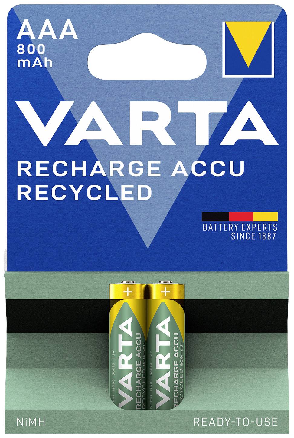 Varta RECH.AC.RECYC.AAA800mAh BLI2 Micro (AAA)-Akku NiMH 800 mAh 1.2V 2St.