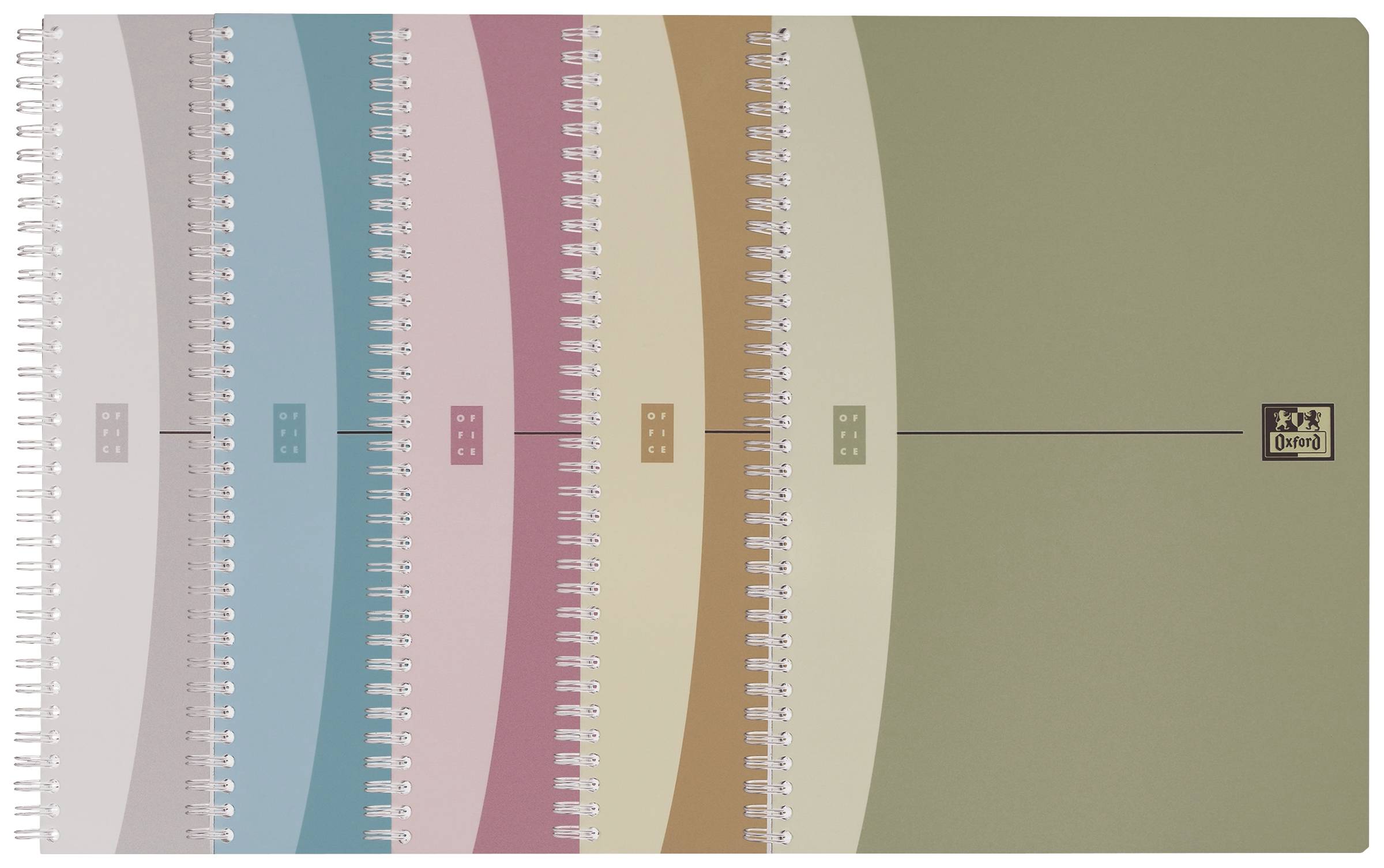 Oxford Collegeblock 100101421 Blau, Grau, Grün, Lila, Rot DIN A4 kariert Anzahl der Blätter: 90