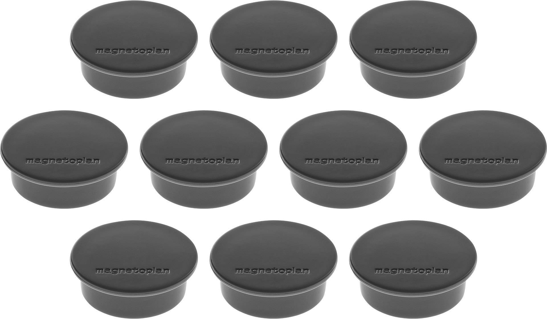magnetoplan Magnet Discofix Color (Ø x H) 40 mm x 13 mm rund Schwarz 10 St. 1662012