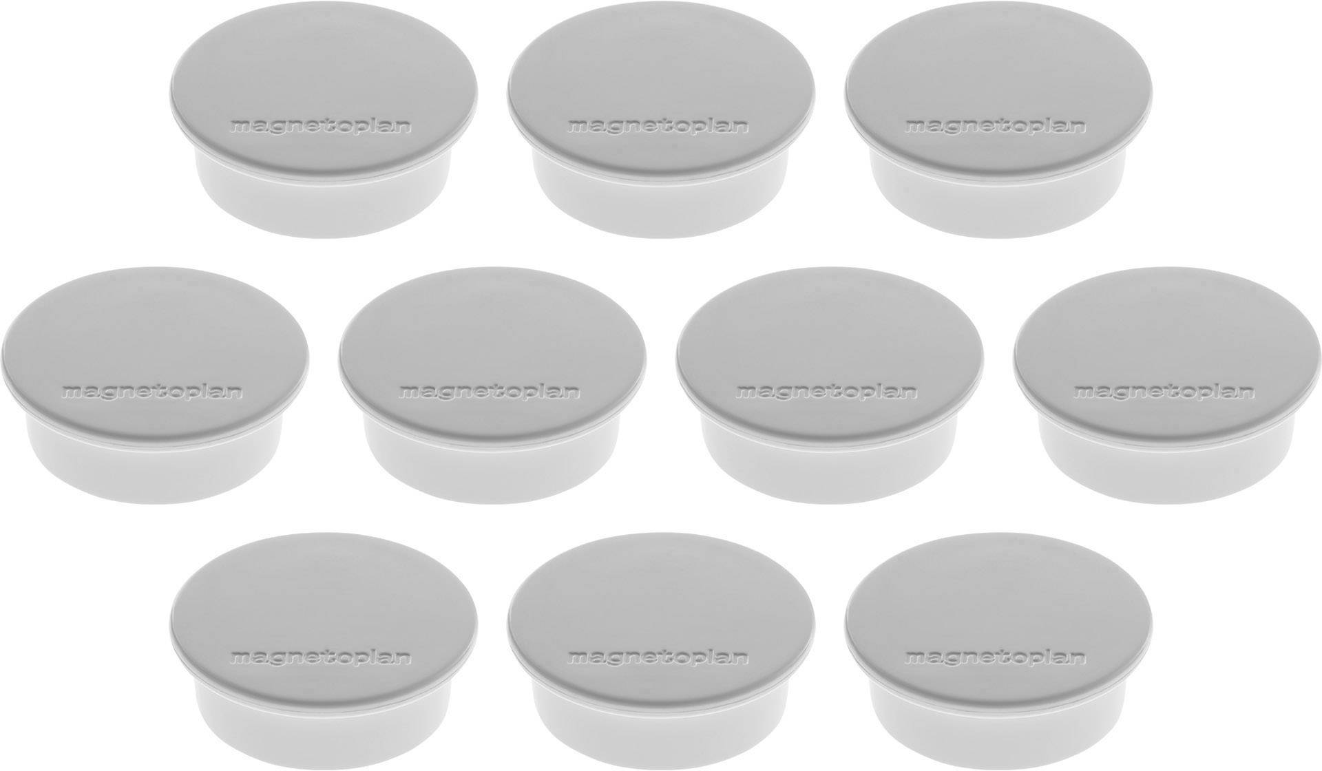 magnetoplan Magnet Discofix Color (Ø x H) 40 mm x 13 mm rund Grau 10 St. 1662001